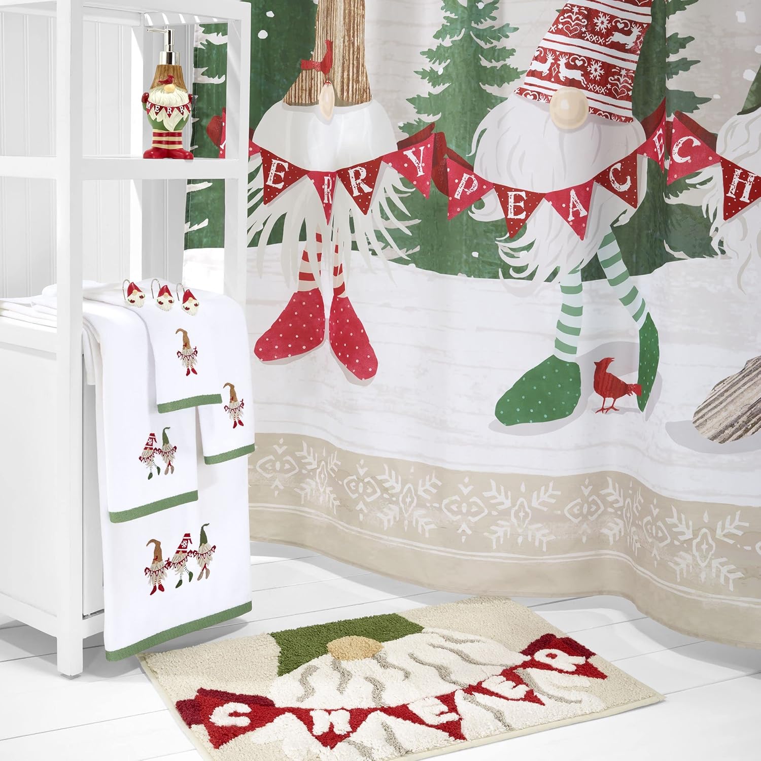 Merry Gnome Bath Towel