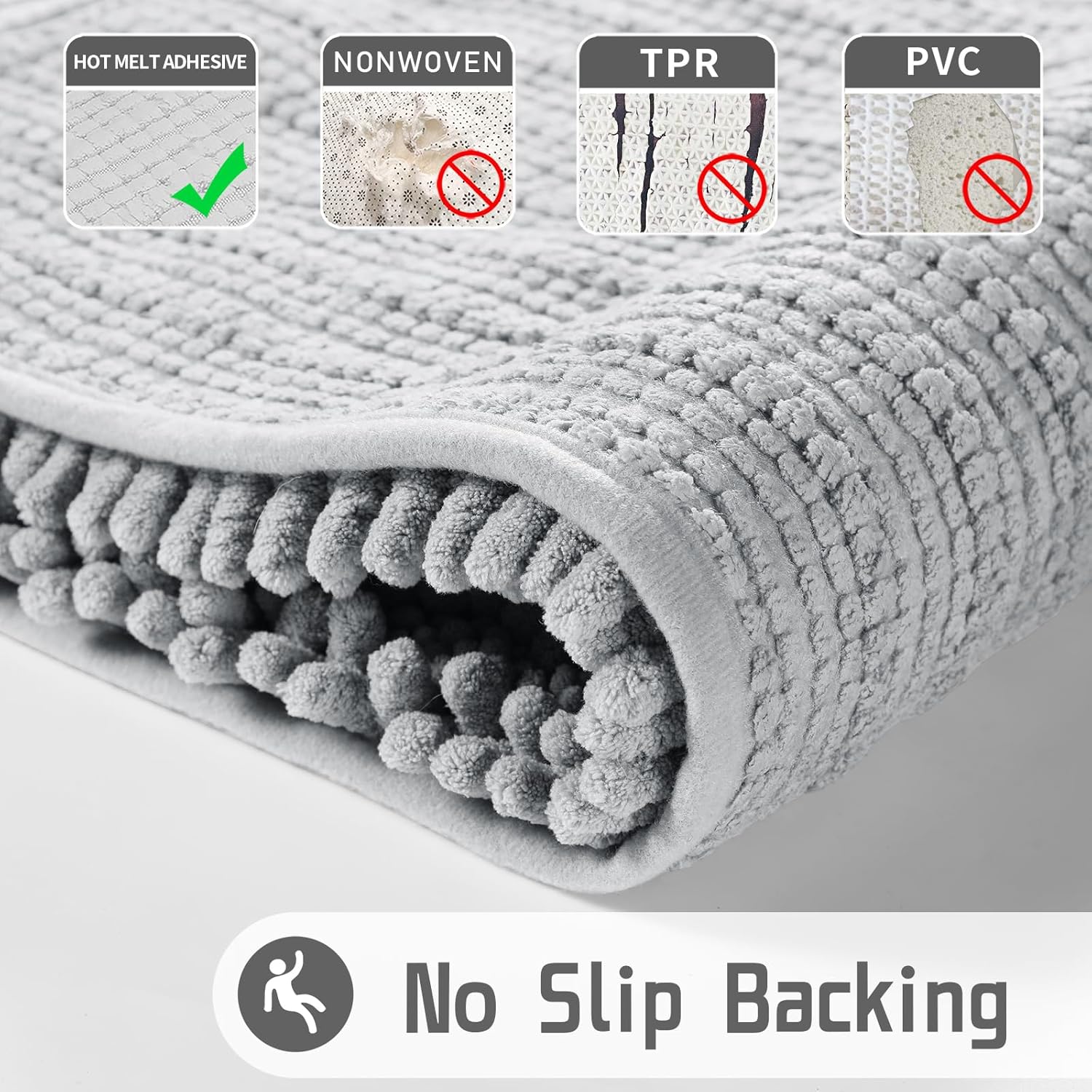 Yimobra Luxury Bathroom Mat 44 X 24 Ultra-Soft Non-Slip Machine Washable