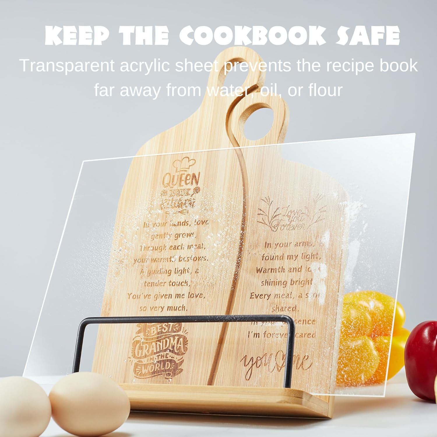 Bamboo Grandma Recipe Stand Comfort Style for Dependable Grandmas