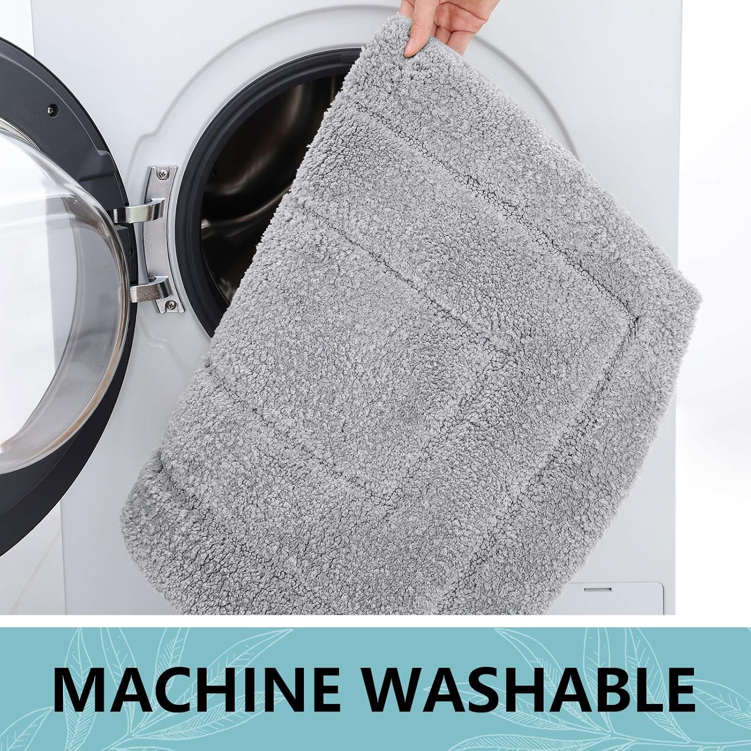 Buganda 30x20 Bath Rug Plush Microfiber Non-Slip Absorbent Machine Washable