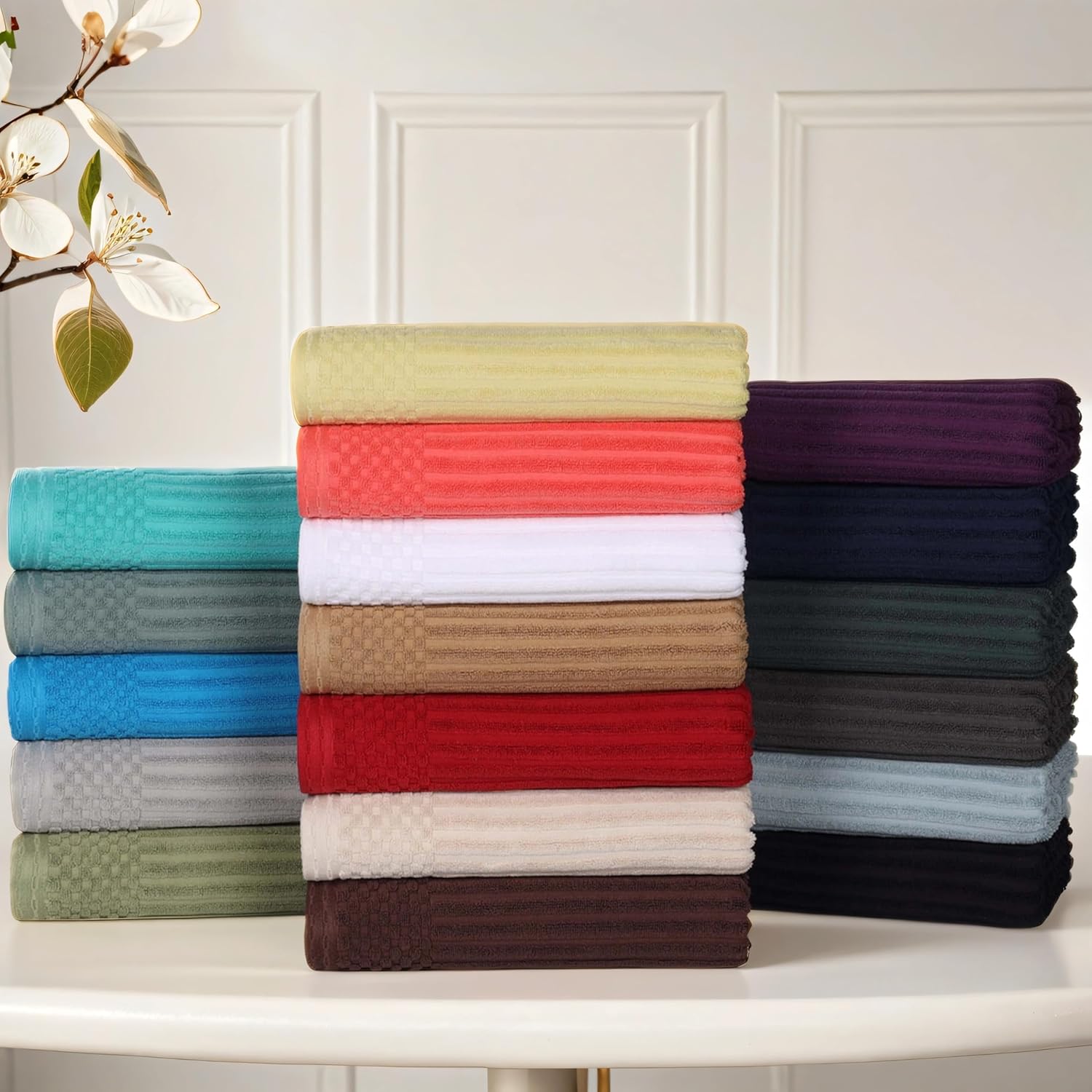 BLUENILEMILLS Cotton Bath Sheet Set of 2 - Golden Mist