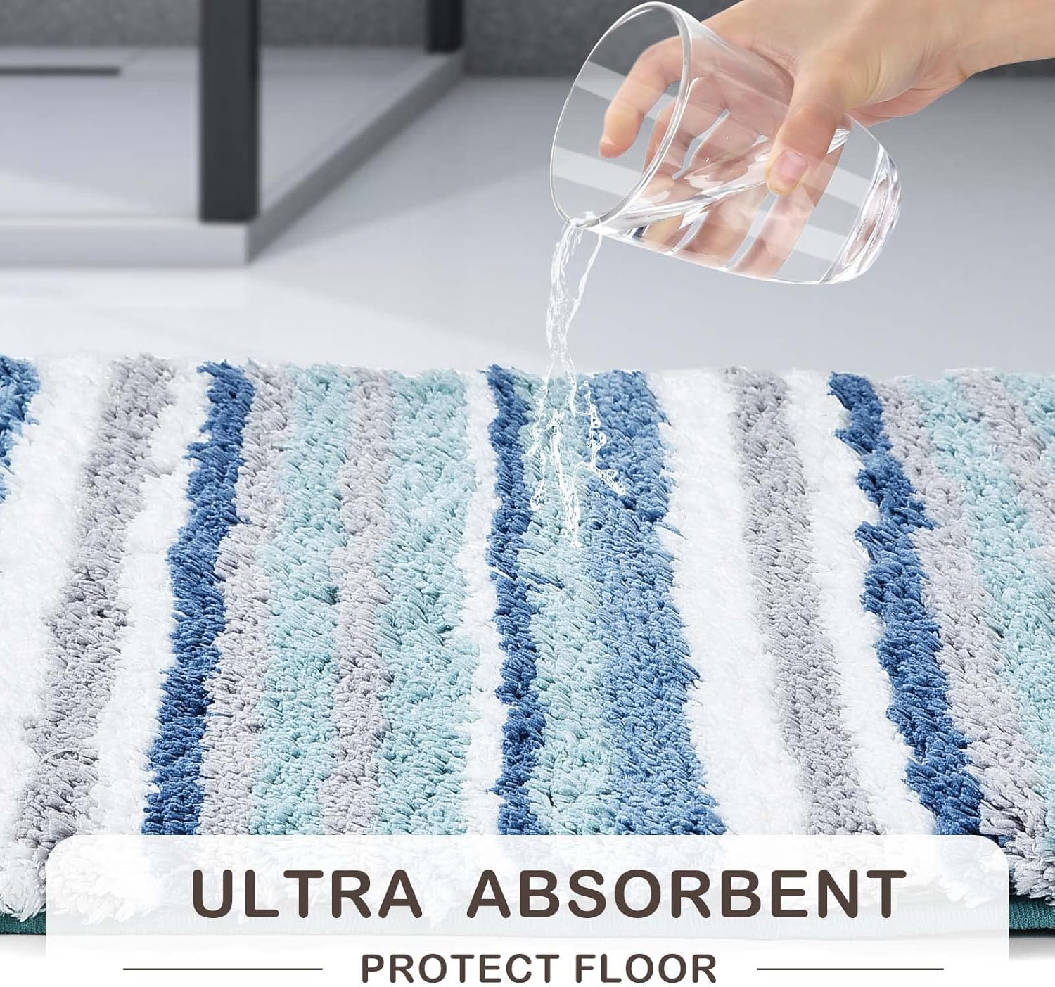 Cozary Luxury Bathroom Rug Mat
