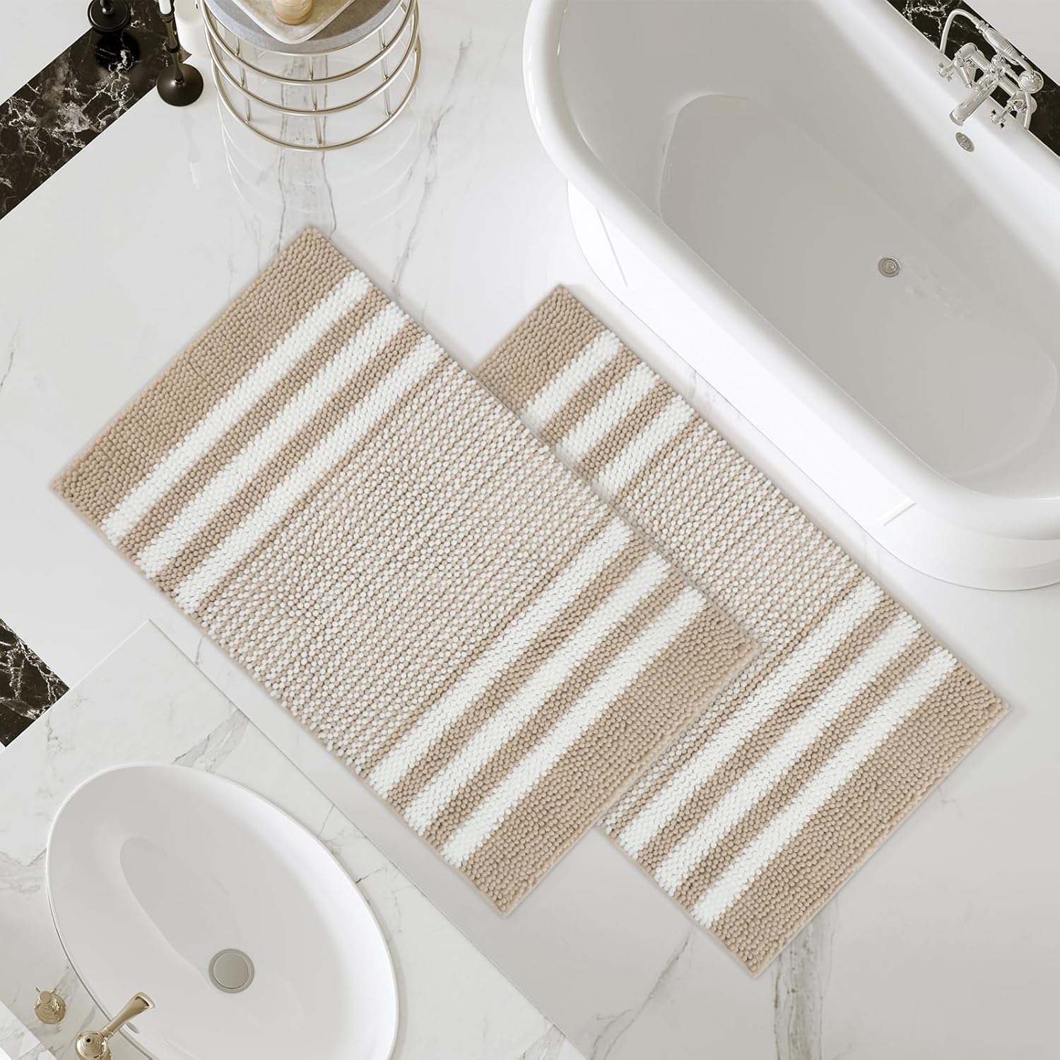 Tindbea FluffySoft Bath Mat Set