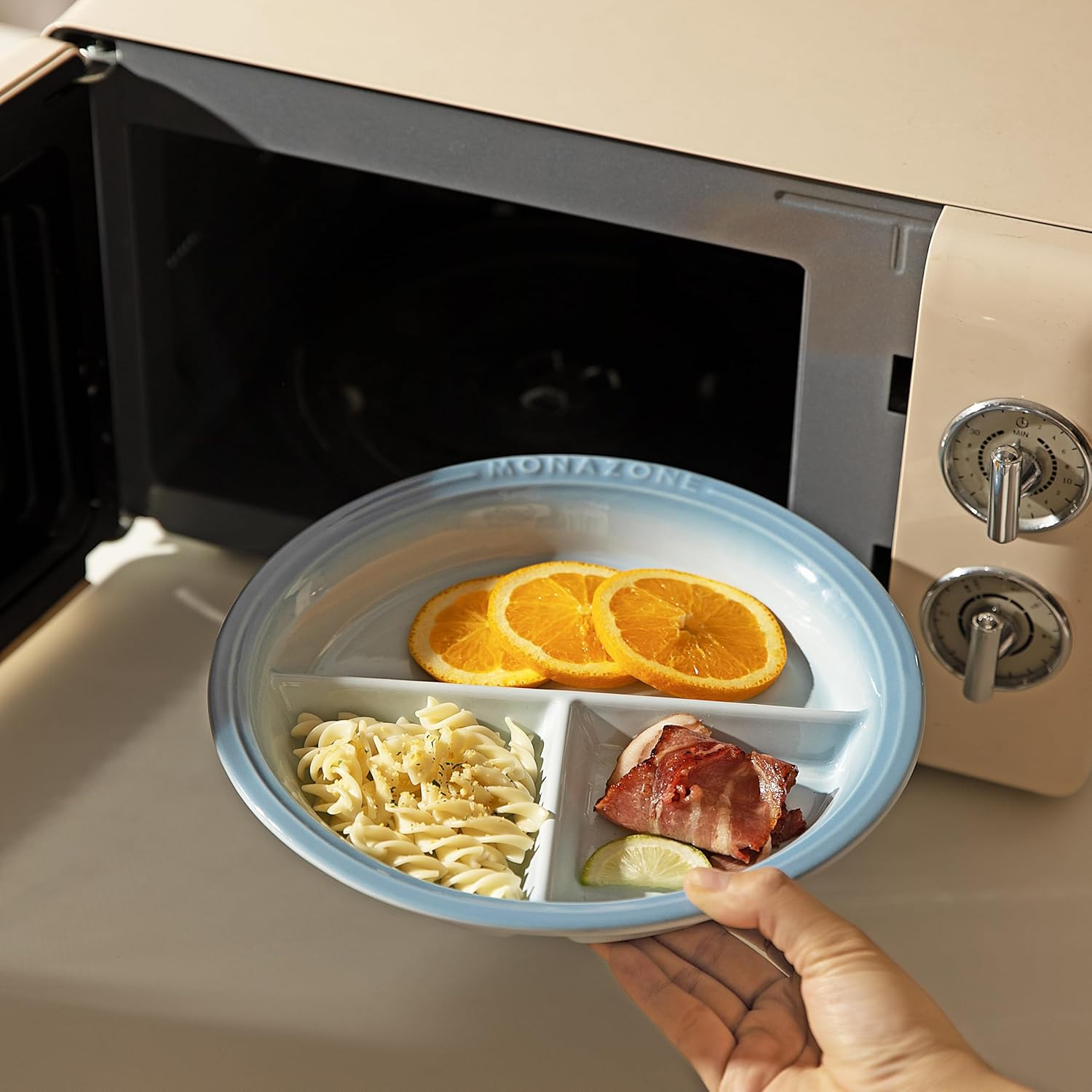 Portion Control Plate with 3 Compartments for Weight Loss