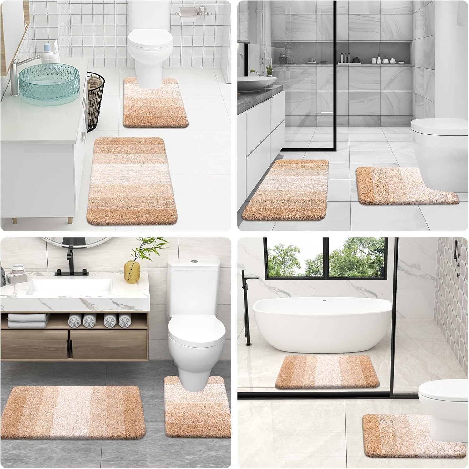 Luxurious Bathroom Rugs Set