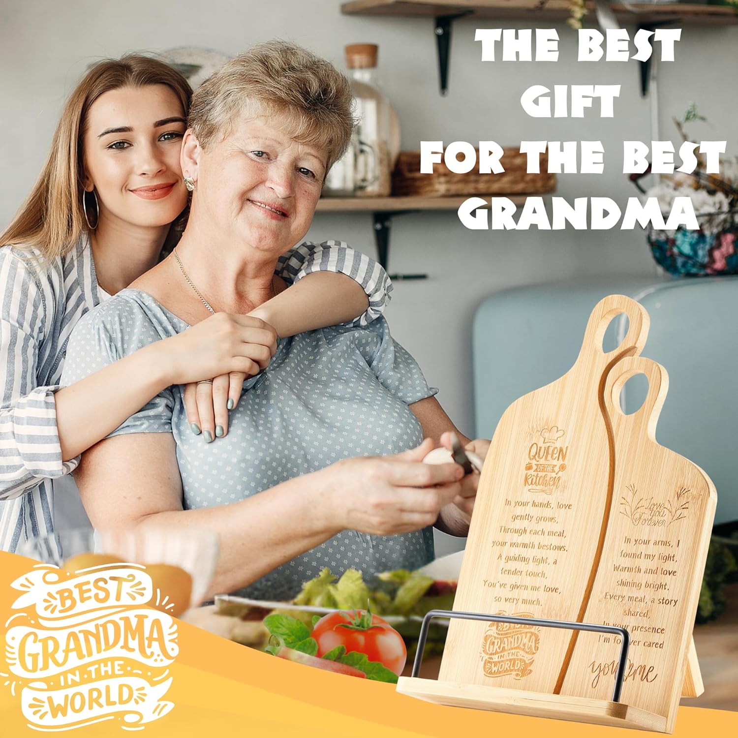Bamboo Grandma Recipe Stand Comfort Style for Dependable Grandmas