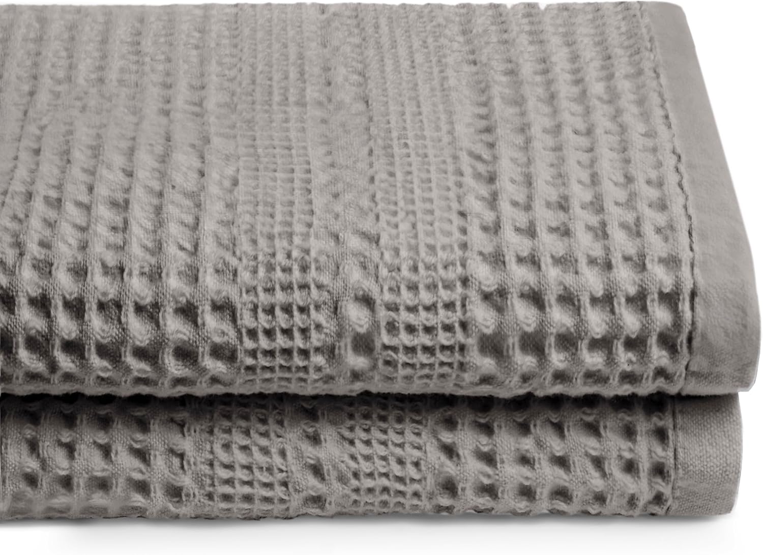 Gilden Tree Waffle Towel Set of 2 Pewter Classic