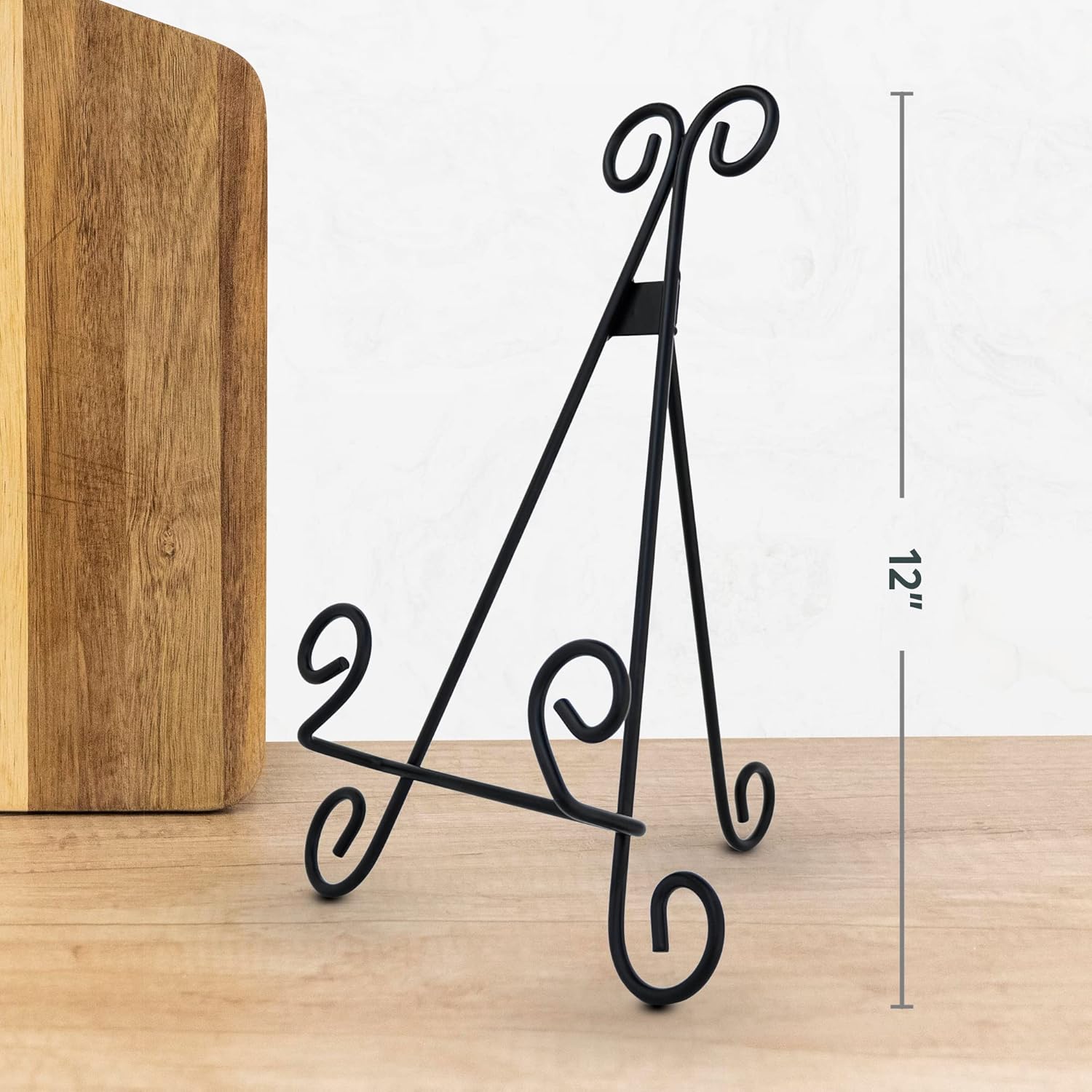 Elegant Heavy-Duty Metal cookbook Stand for Hands-Free Reading Storage