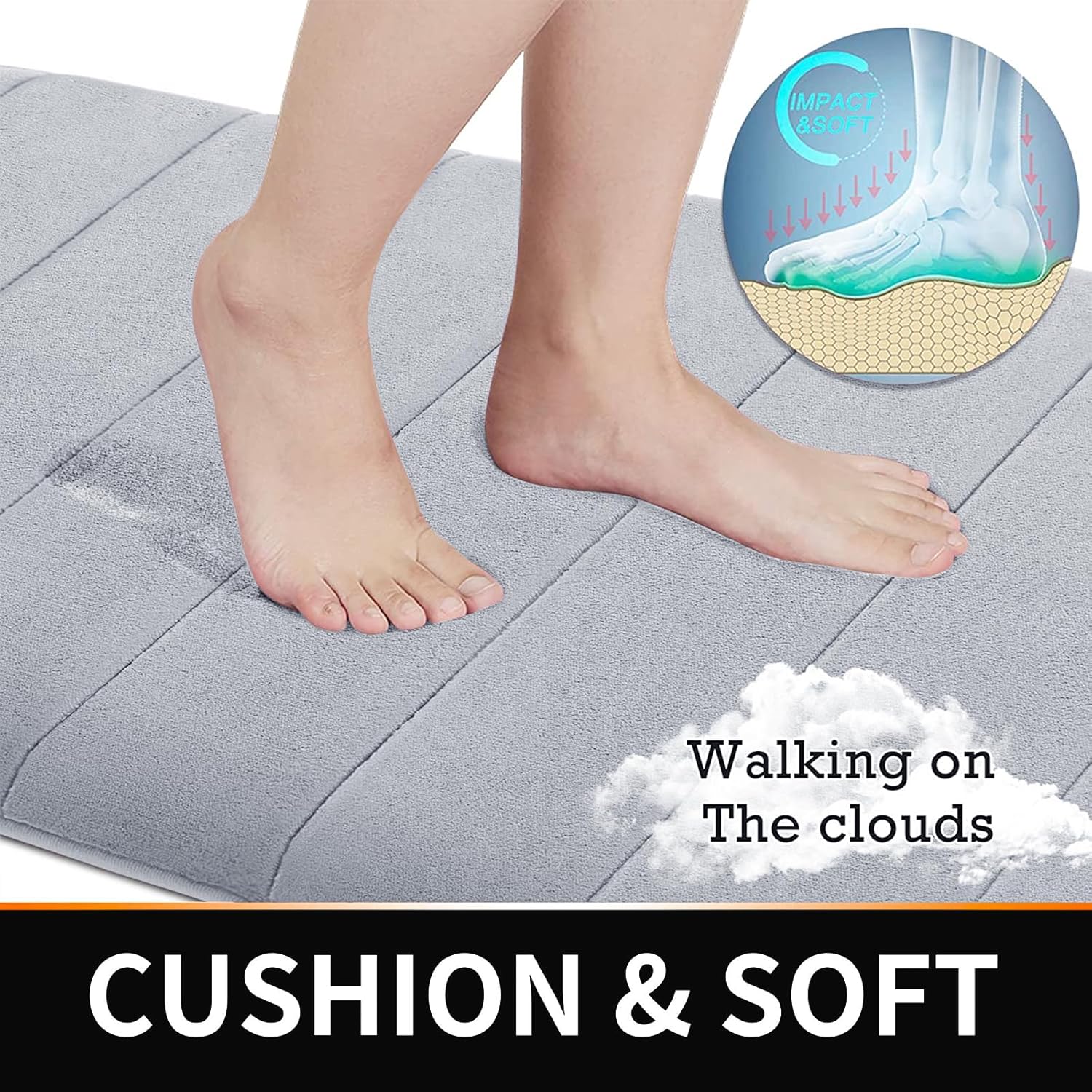 Yimobra Memory Foam Bath Mat Set
