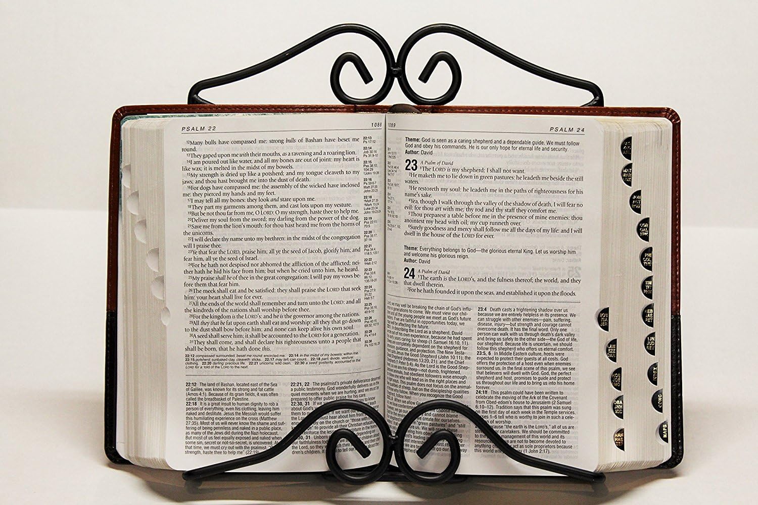 Hand-Crafted Wrought-Iron Bible Stand - By Amish