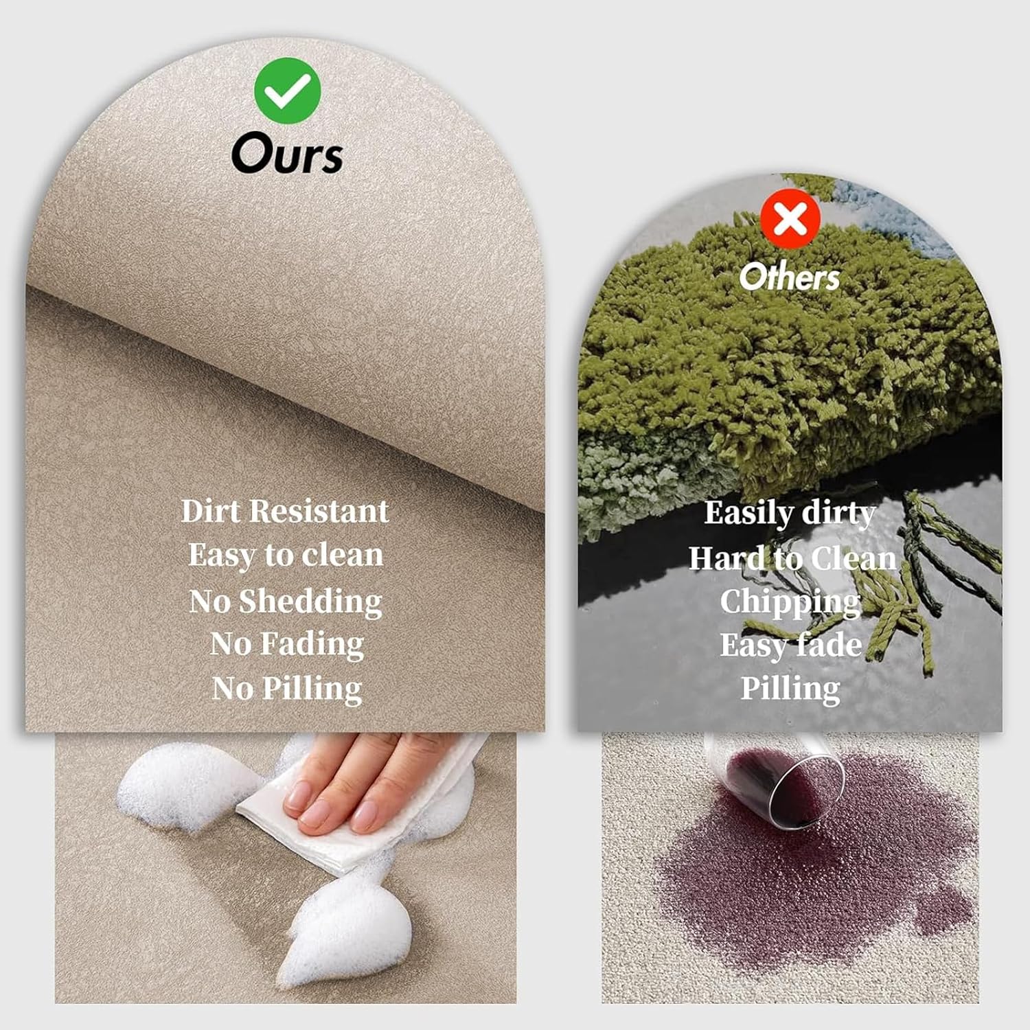 Quick-dry non-slip mud bath mat soft washable