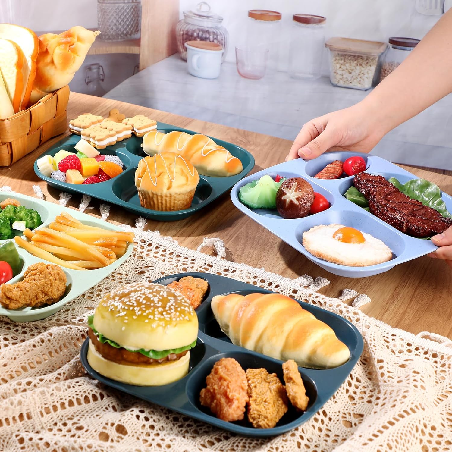Vesici 8-Piece Divided Plates