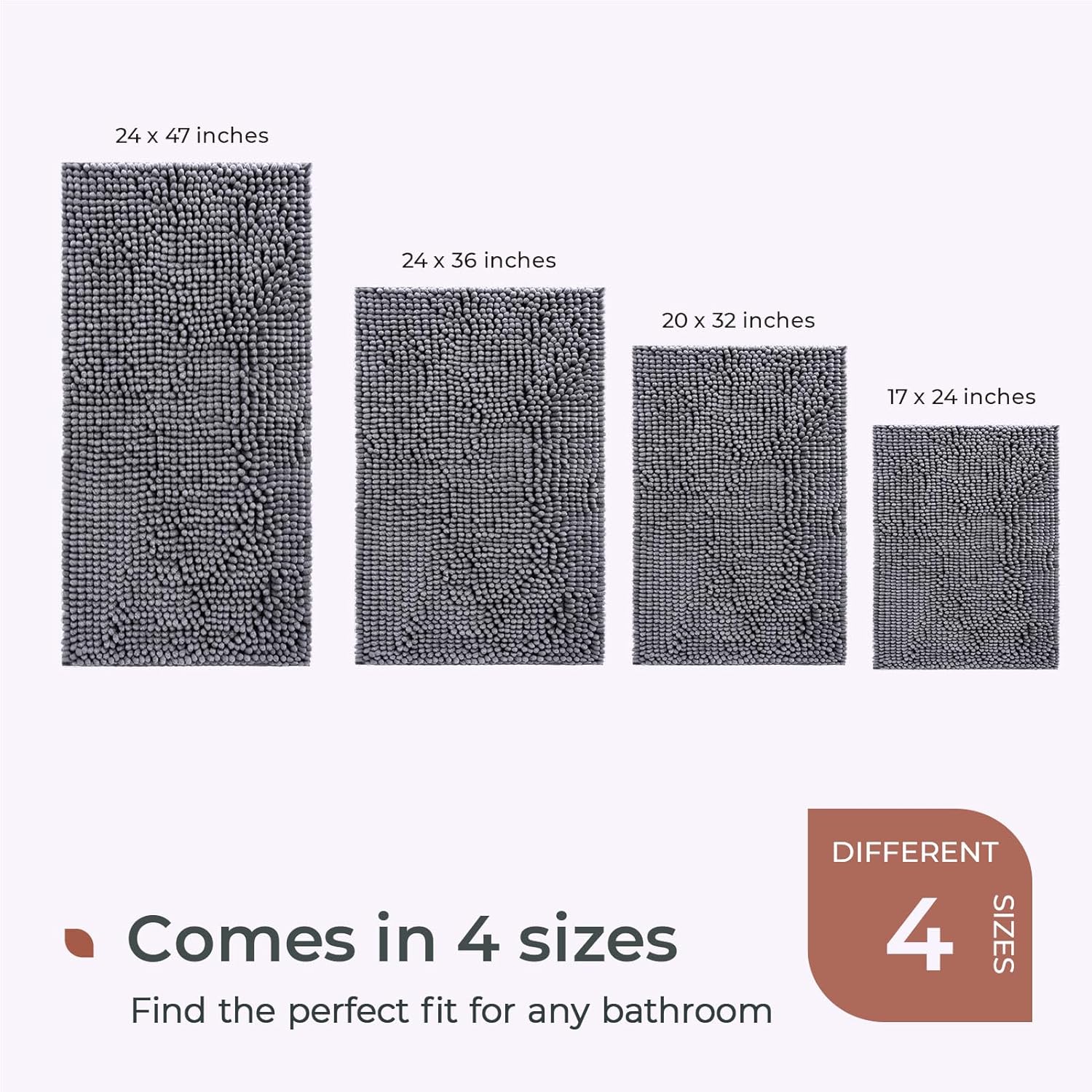 Luxurious Chenille Bathroom Mat