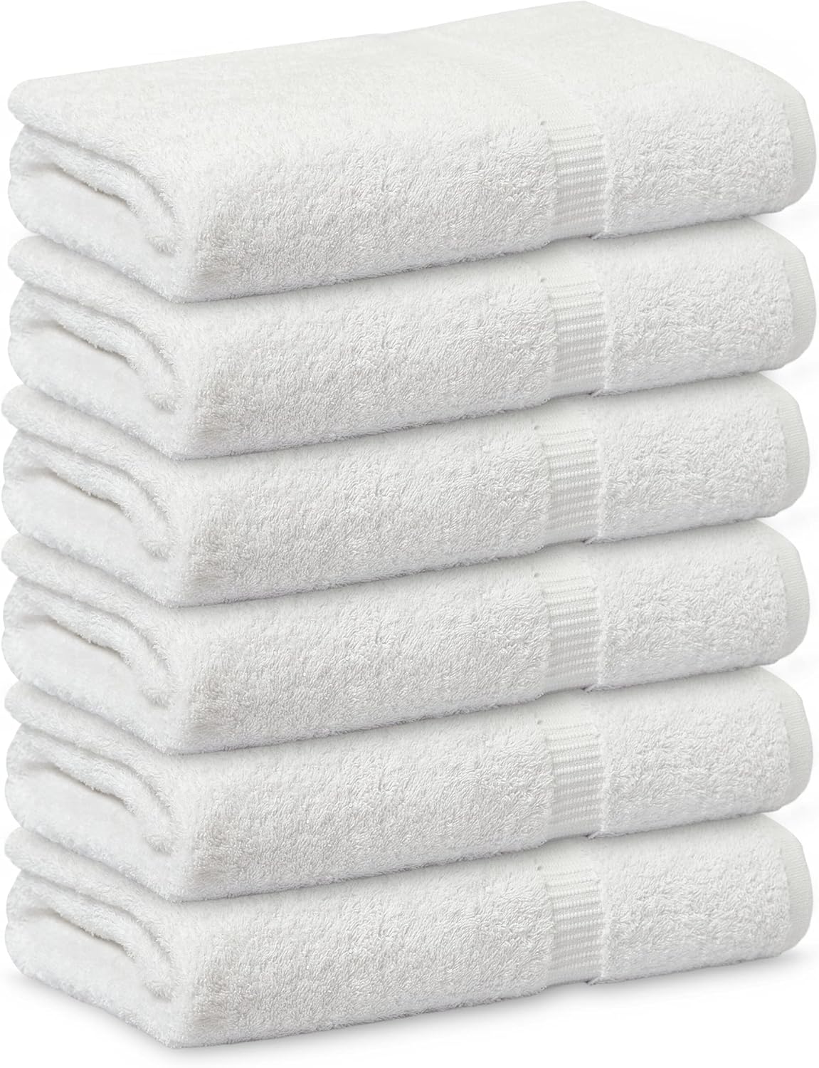 Quick Drying 6-Pack Cotton Bath Towels for Home Gym Pool