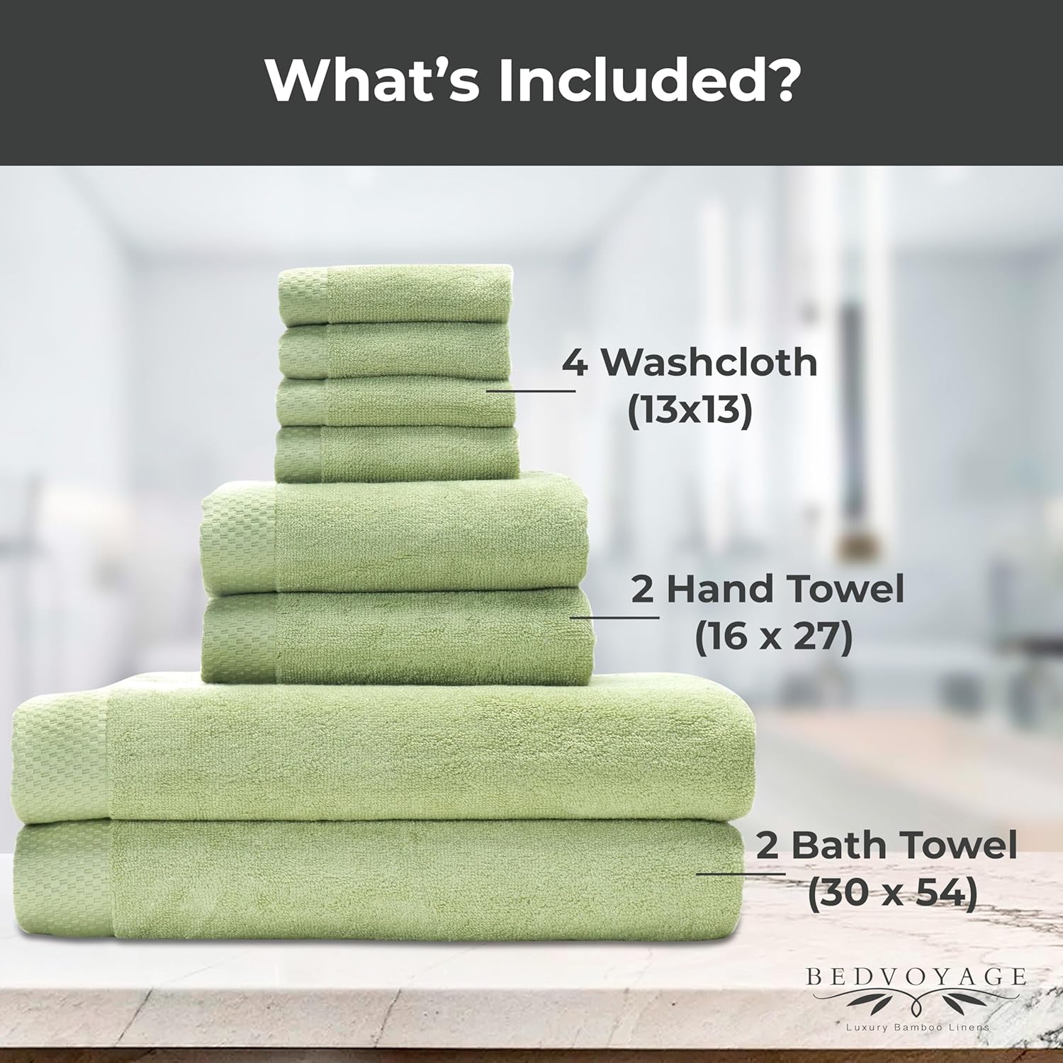 BedVoyage Luxury Towels 8pc Set Indigo