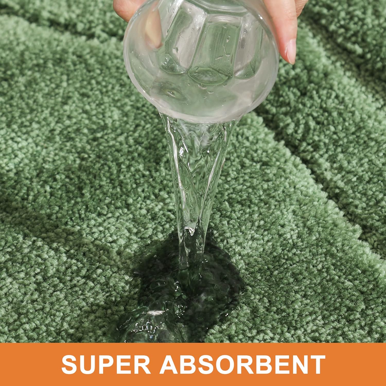 Premium Soft Bath Mat Non-Slip Quick Dry Green