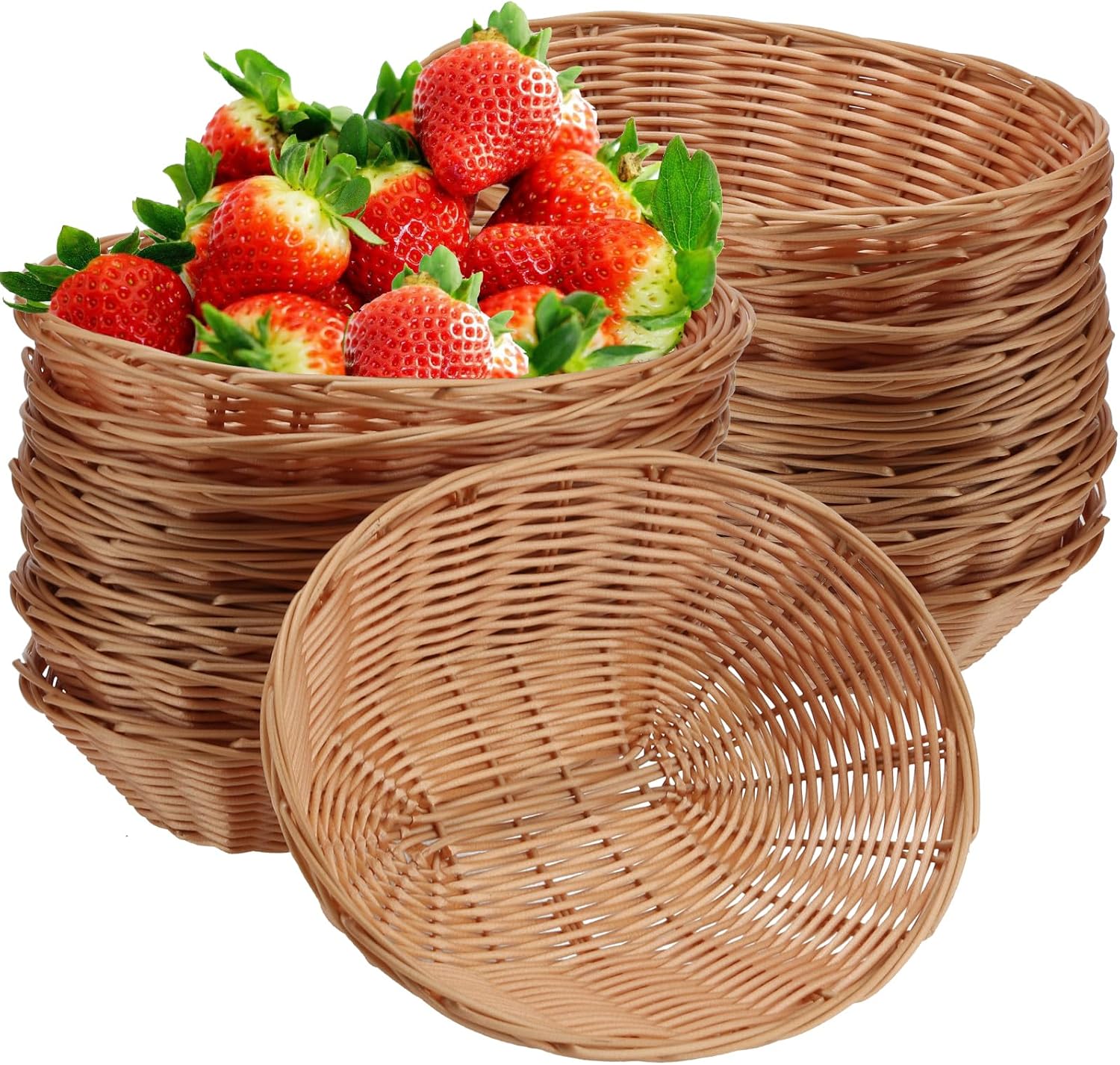 Elegant Delightful Woven Bread Basket Set for Christmas or Kitchen Use