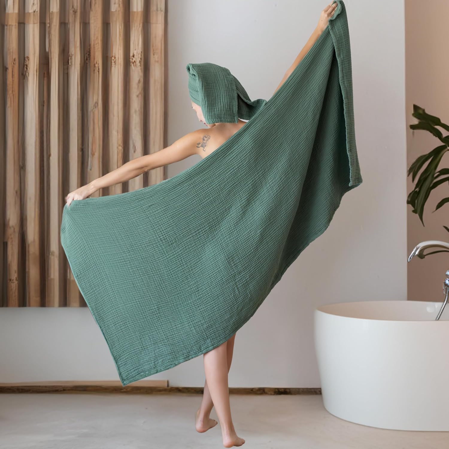 Viva Muslin Towels for Adults Bath Better Feel Better