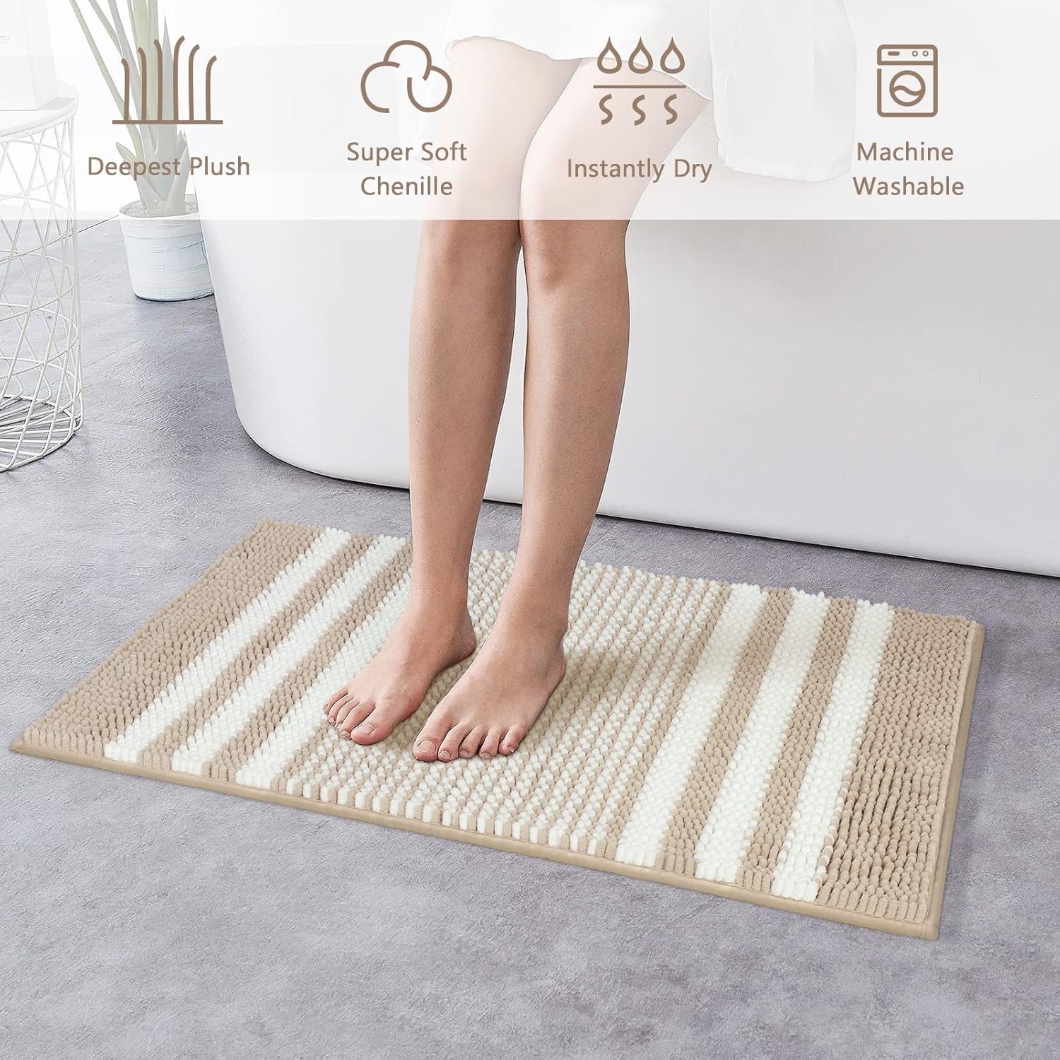 Tindbea FluffySoft Bath Mat Set