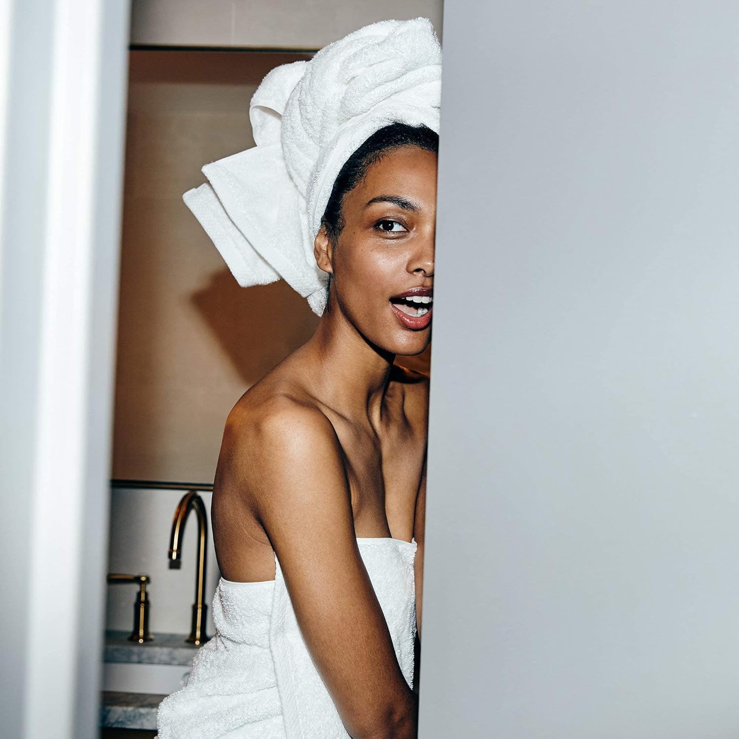 Luxury 100 Cotton Bath Towels - Set of 2 - Double Pique Border