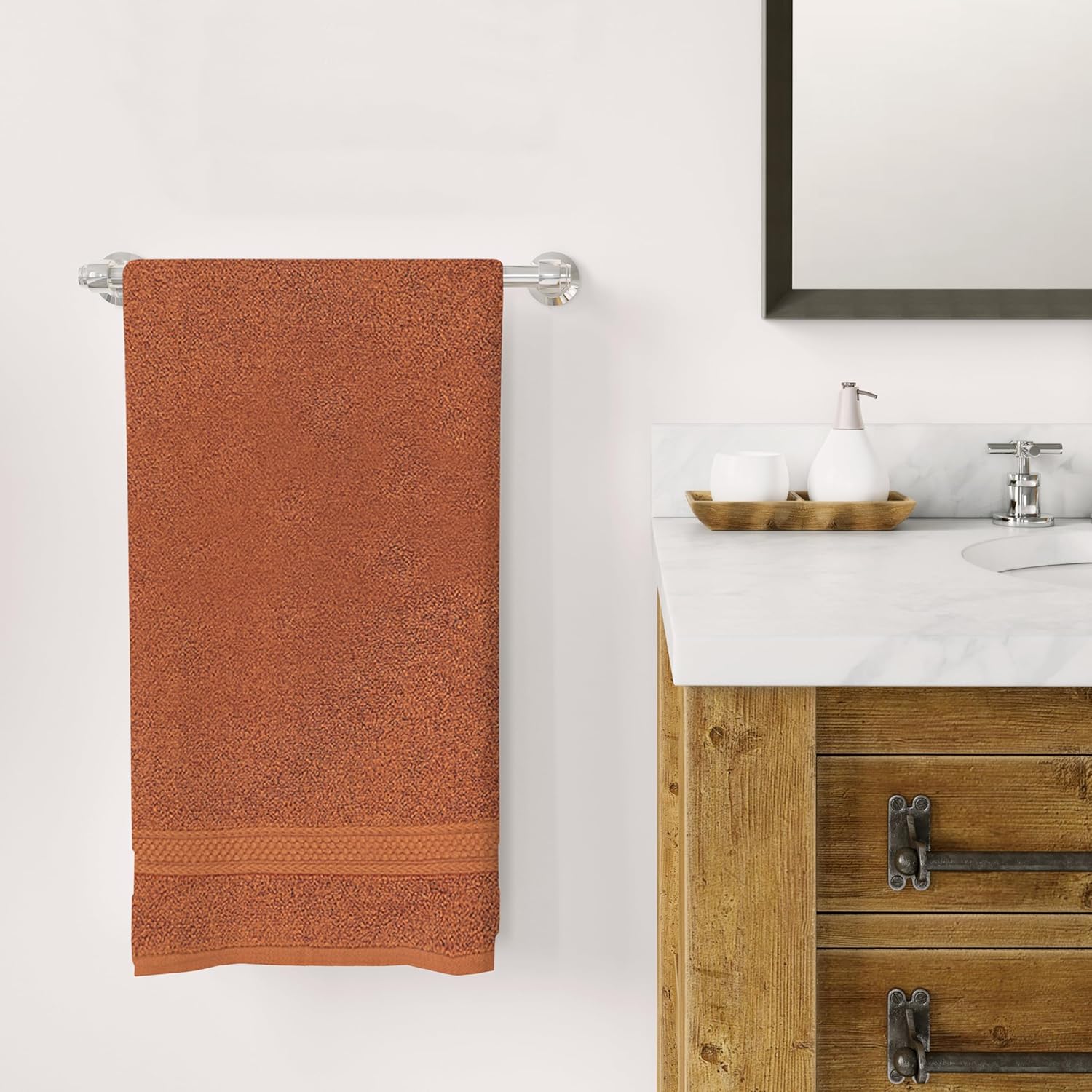 A1 Home Collections Burnt Caramel Bath Towels Pack of 4