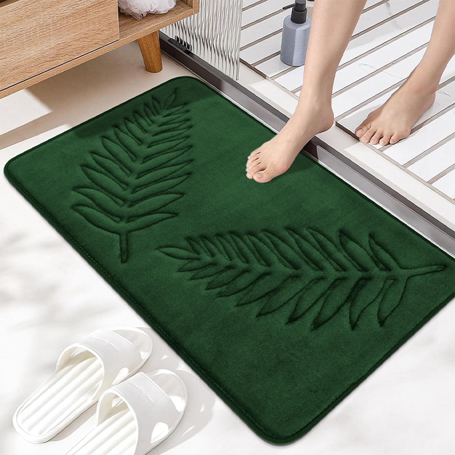 Voofly Memory Foam Bath Mat 32 X 20 Green