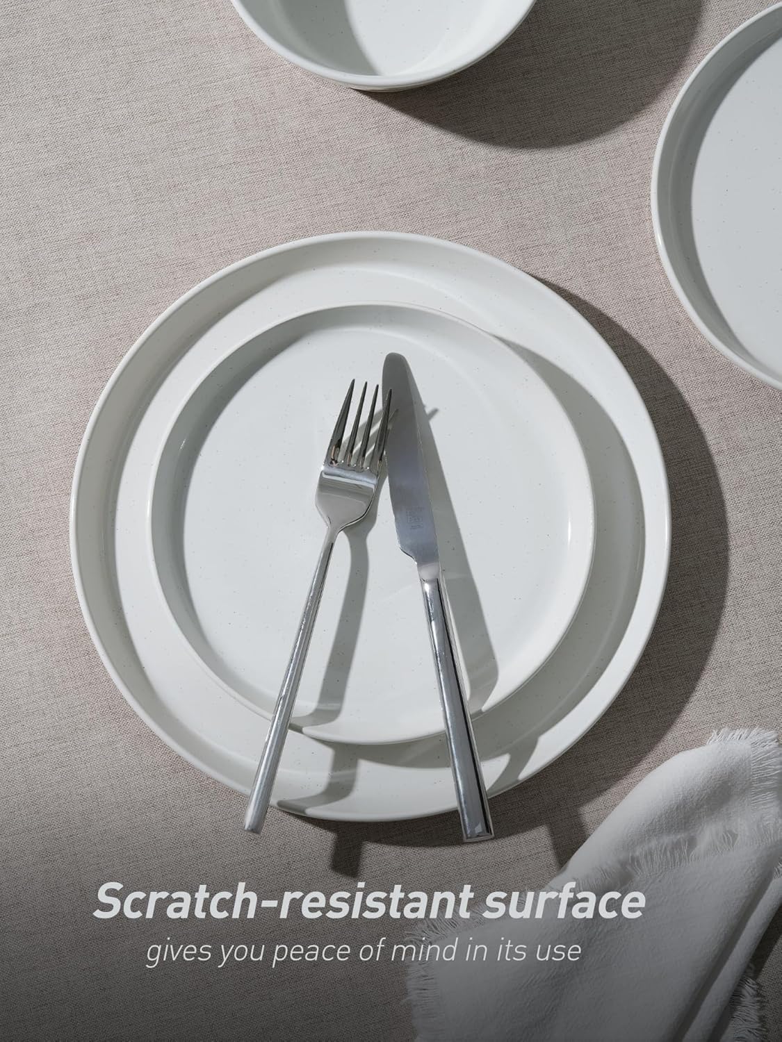 Famiware Saturn Dinnerware Set - Elegant Dinner Salad Plates 8-Piece Set