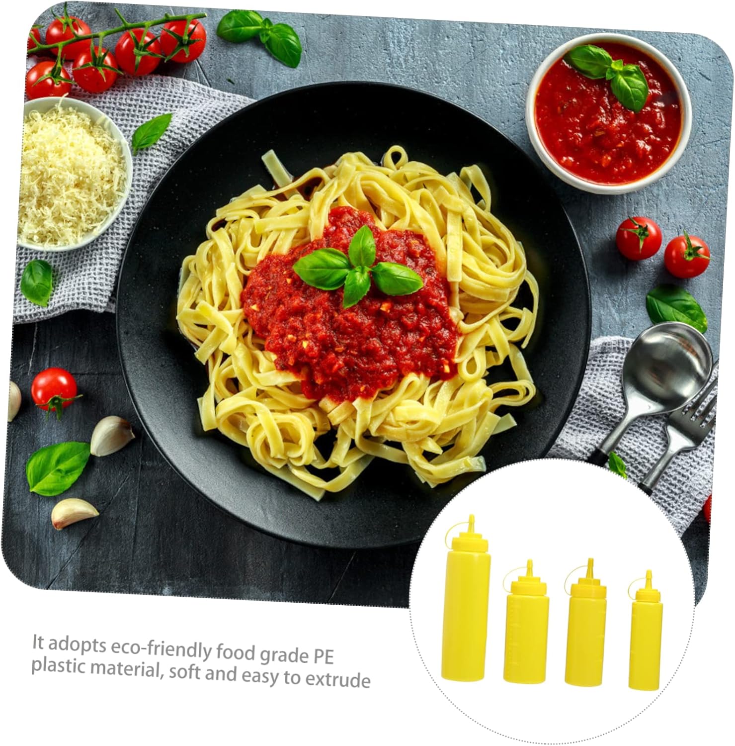 FELTECHELECTR 8pcs Tomato Sauce Squeeze Bottles for Condiments Kids-friendly Design