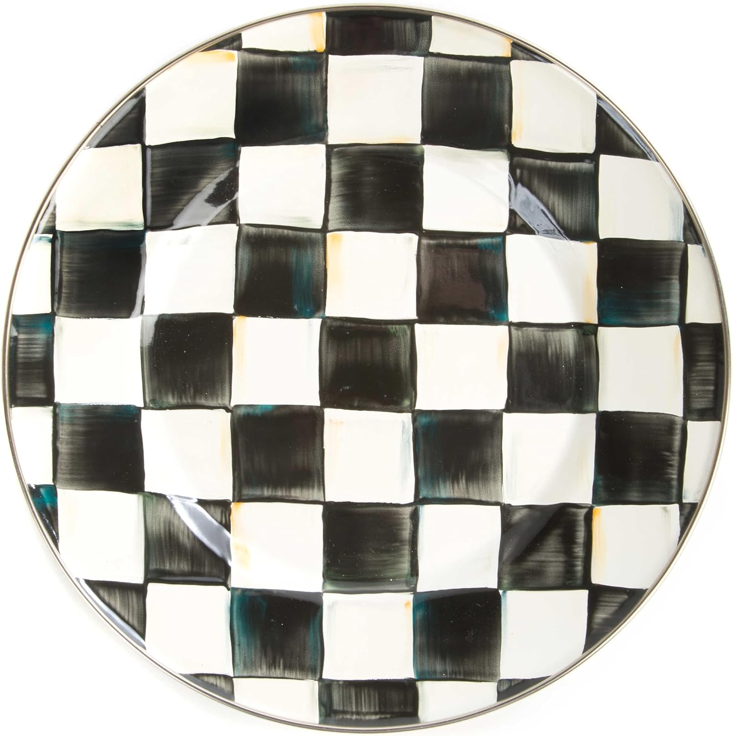 Elegant Enamel Dinner Plate Set of 1