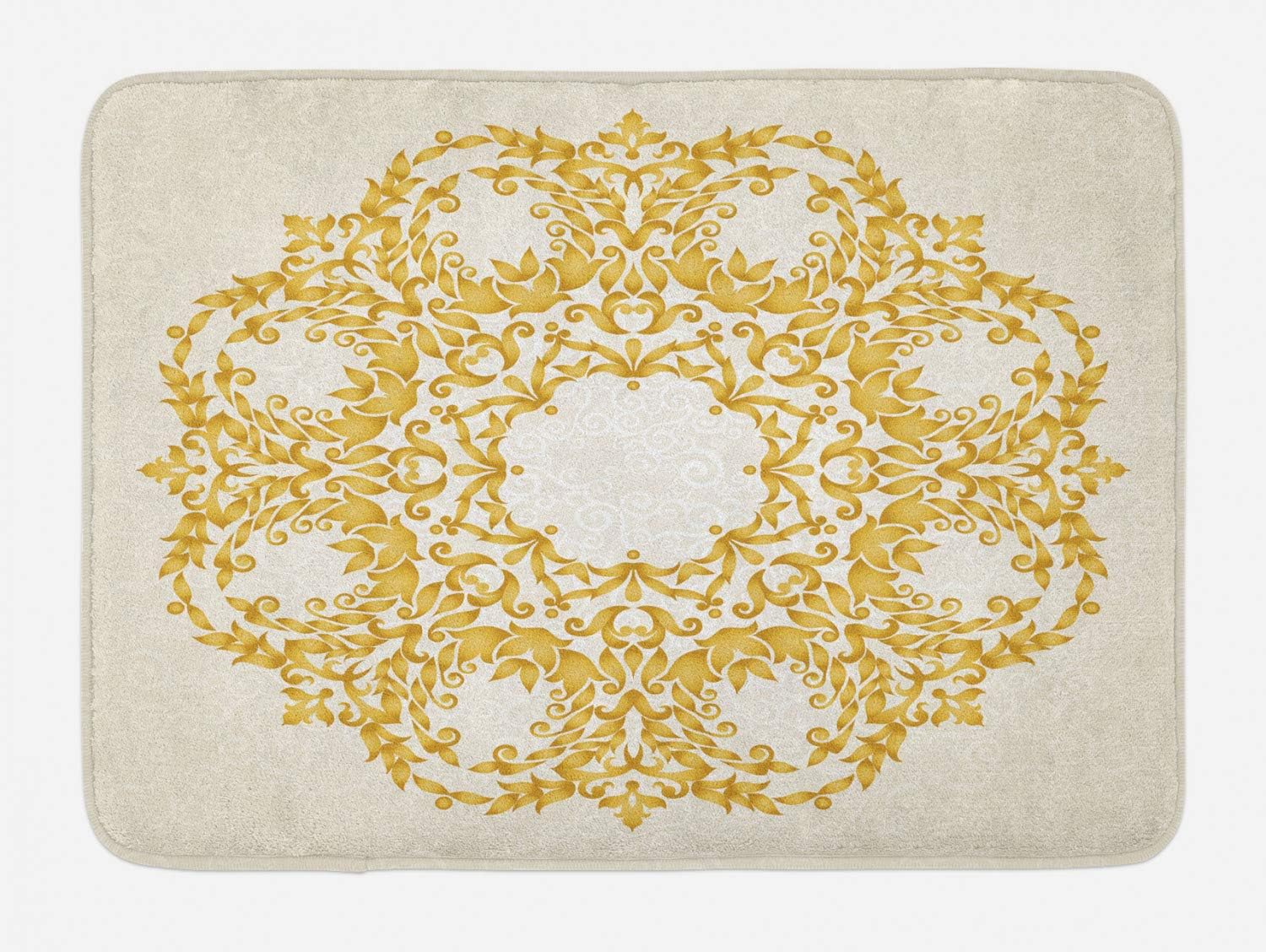 Floral Baroque delighted bath circular mat 302 x 20 inches