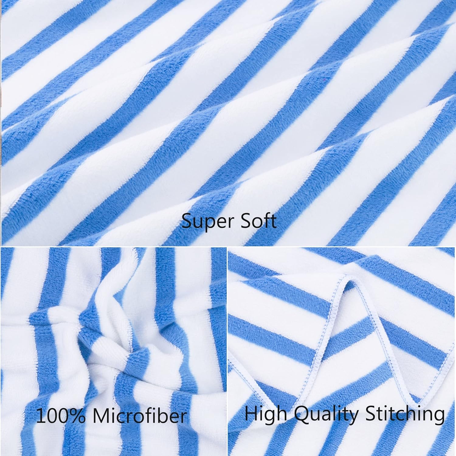 JML Beach Towels Microfiber Bath Towel Set 4 Pack 30x60