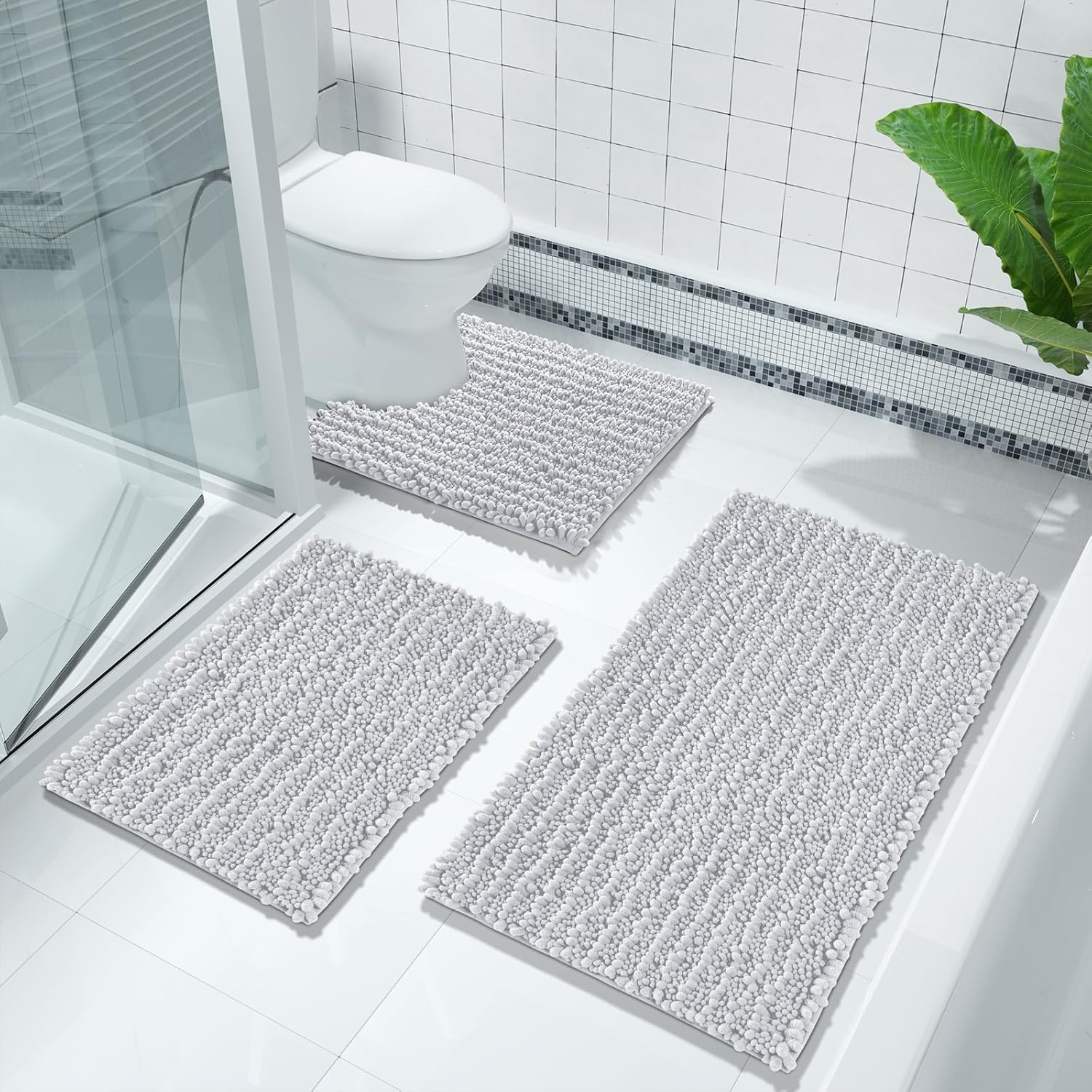 Yimobra Luxury Bathroom Mat 44 X 24 Ultra-Soft Non-Slip Machine Washable