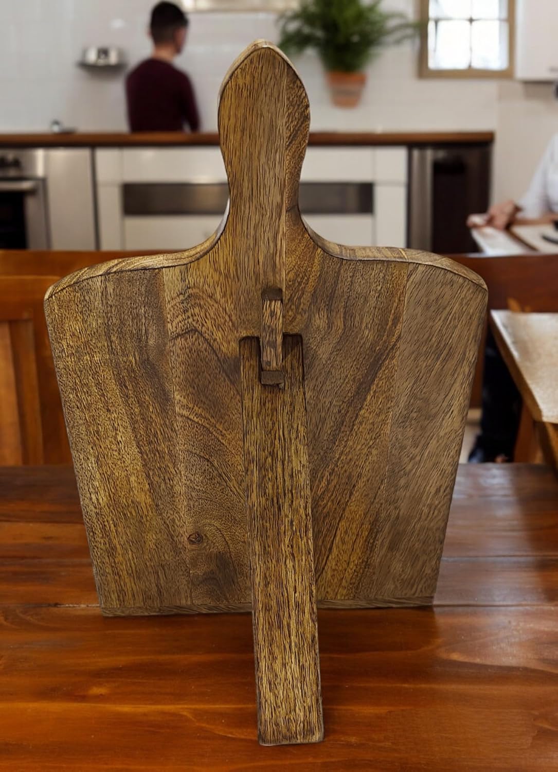 Adjustable Wooden CookBook Stand with iPad Holder