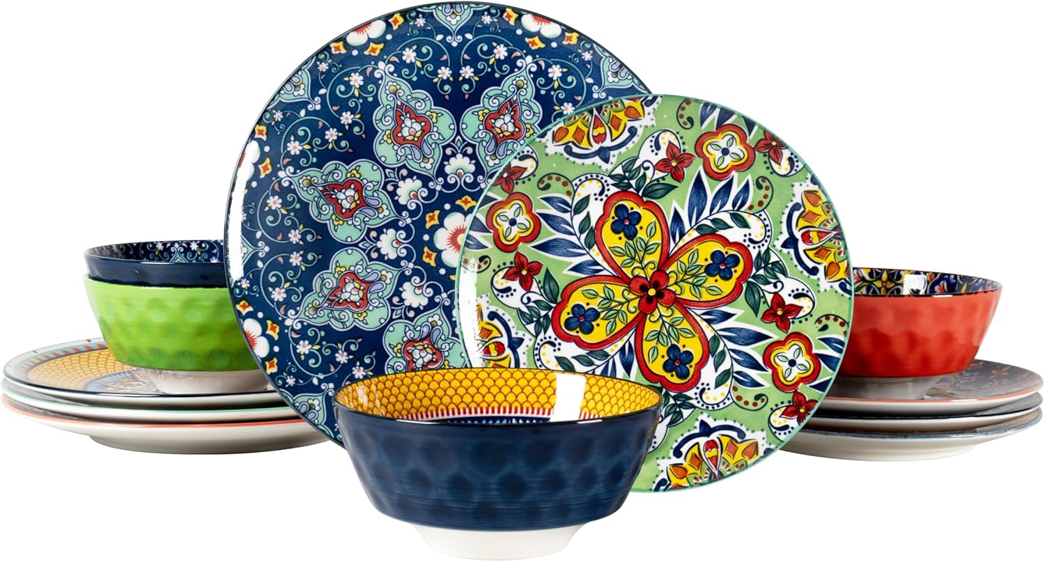 12-Piece Bohemian Dinnerware Set