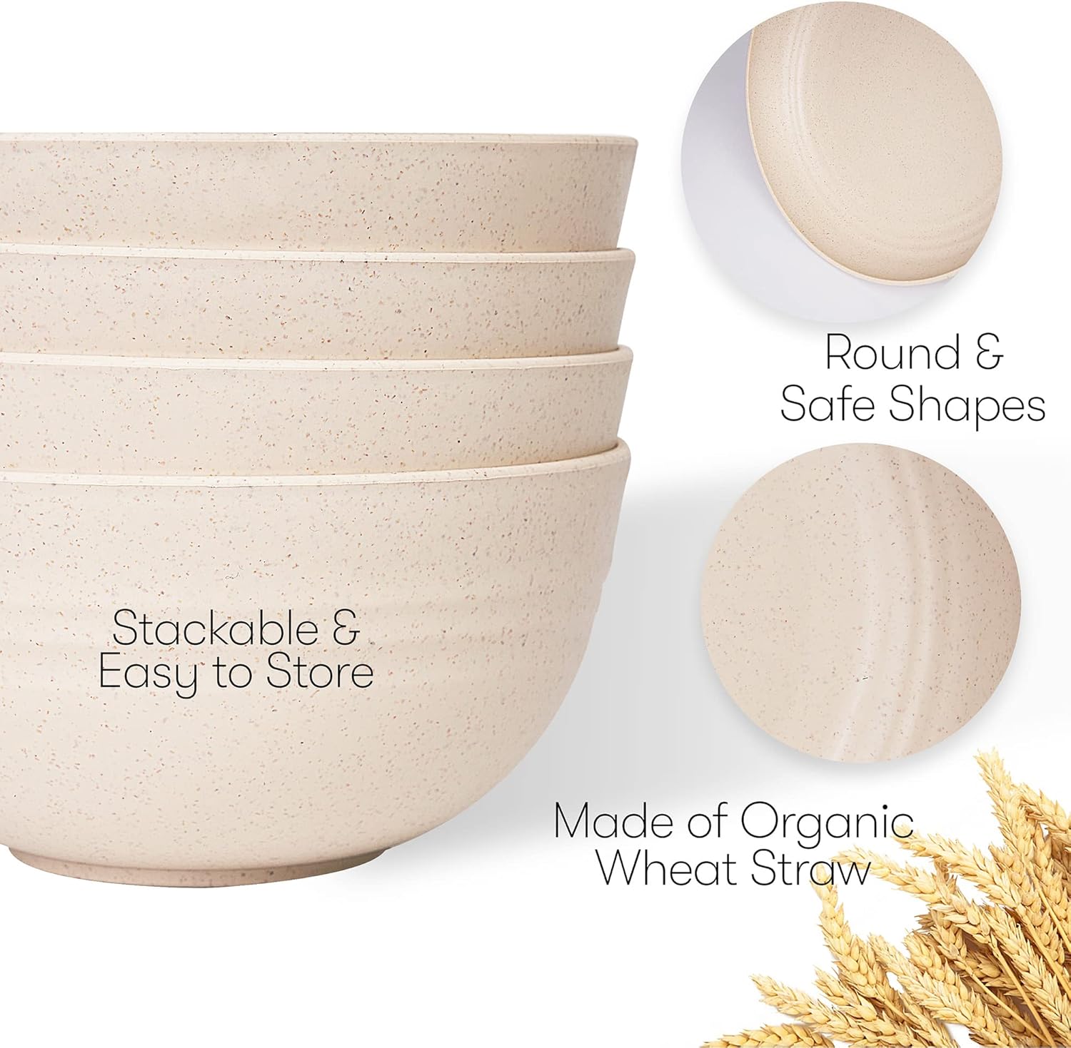 Premium Wheat Straw Dinnerware Sets for Home Camping Use