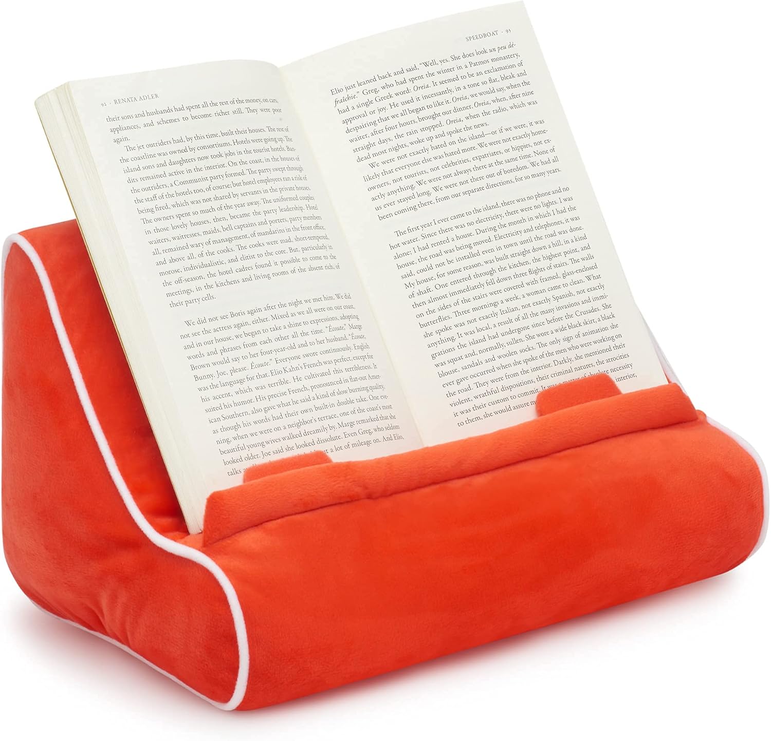 Book Couch Tablet Stand - red chair sturdily