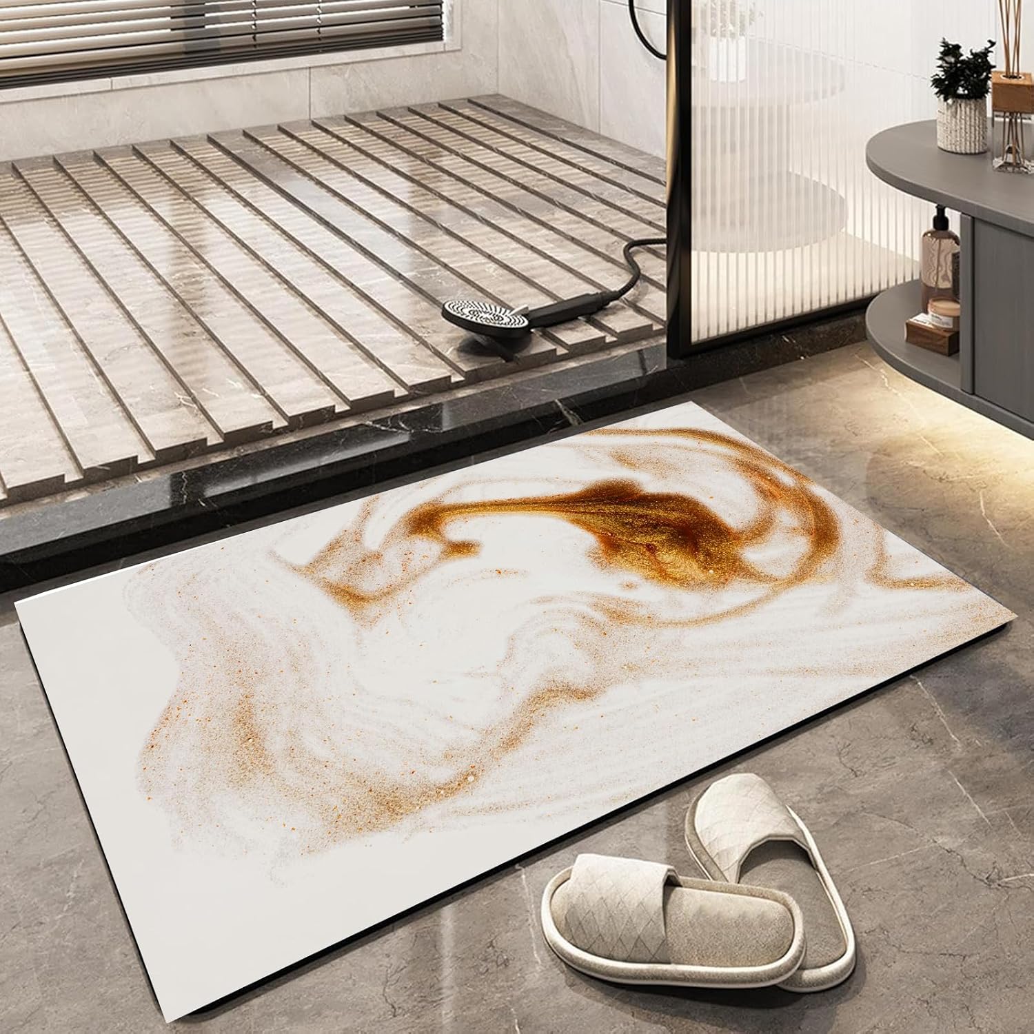 Quick-dry non-slip mud bath mat soft washable