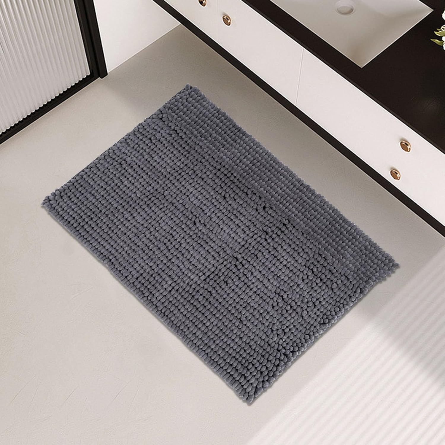 Luxurious Chenille Bathroom Mat