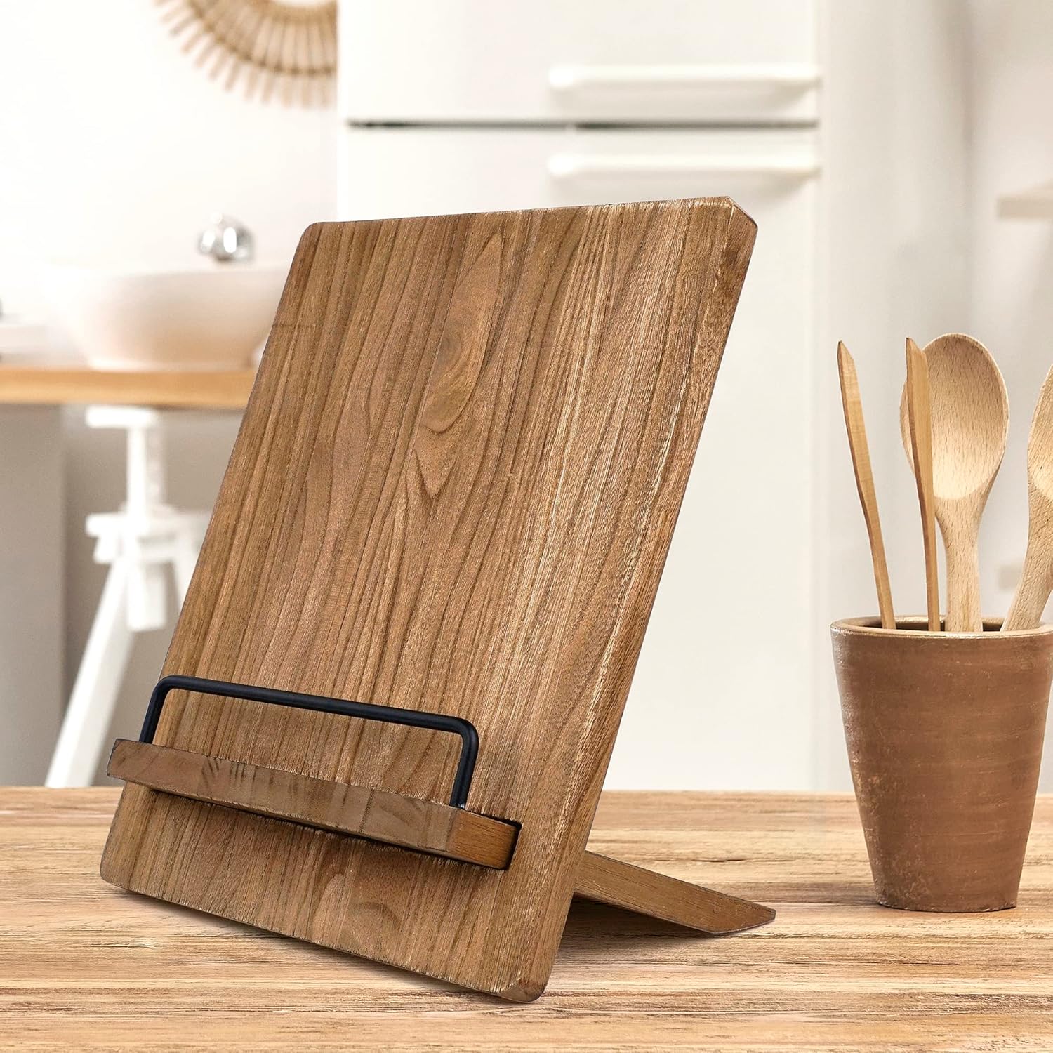 Eco-Friendly Wood Keyboard-FA V5 Kitchen Stand for Cookbooks