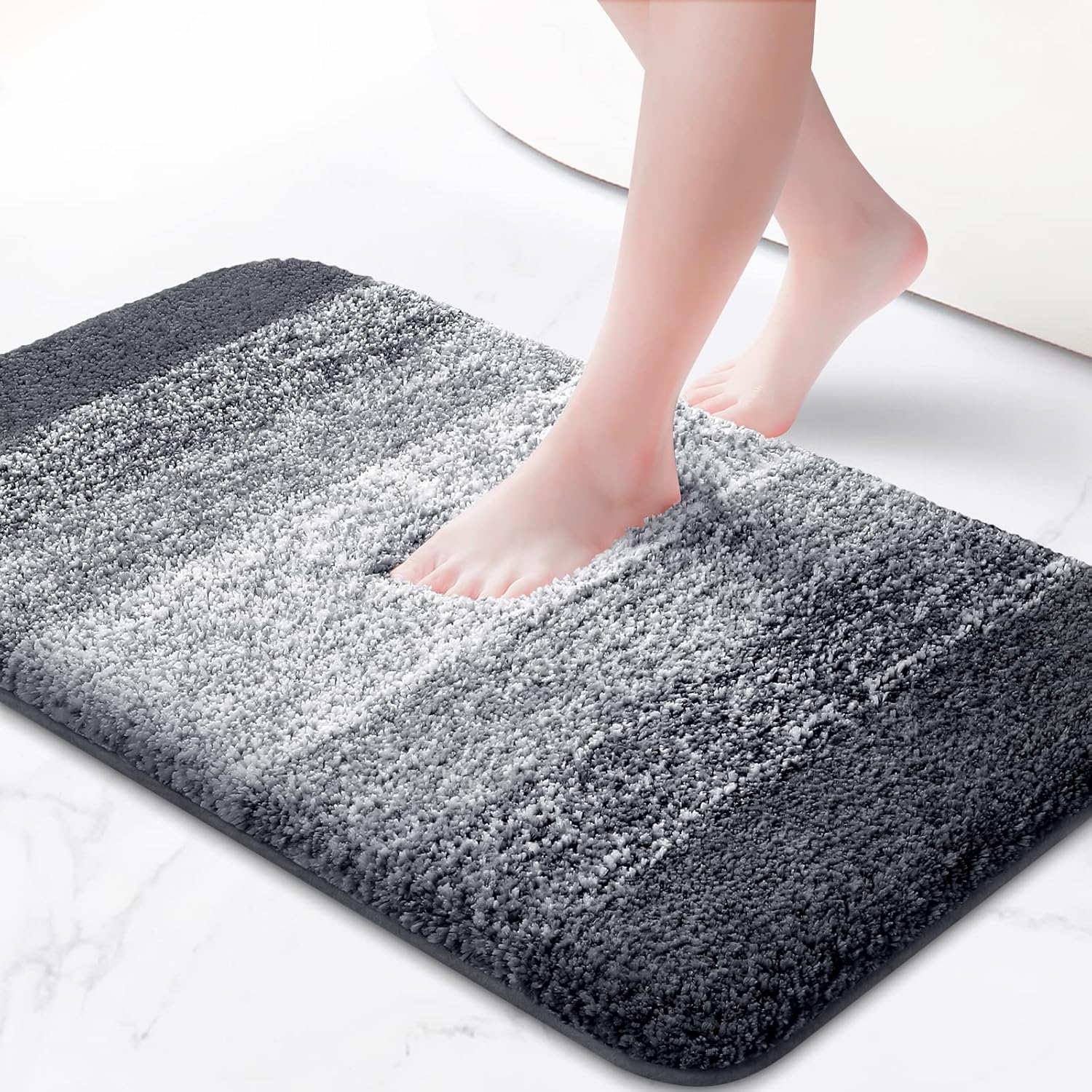 KMAT Luxury Soft Shaggy Bath Mat 16x24 Non Slip