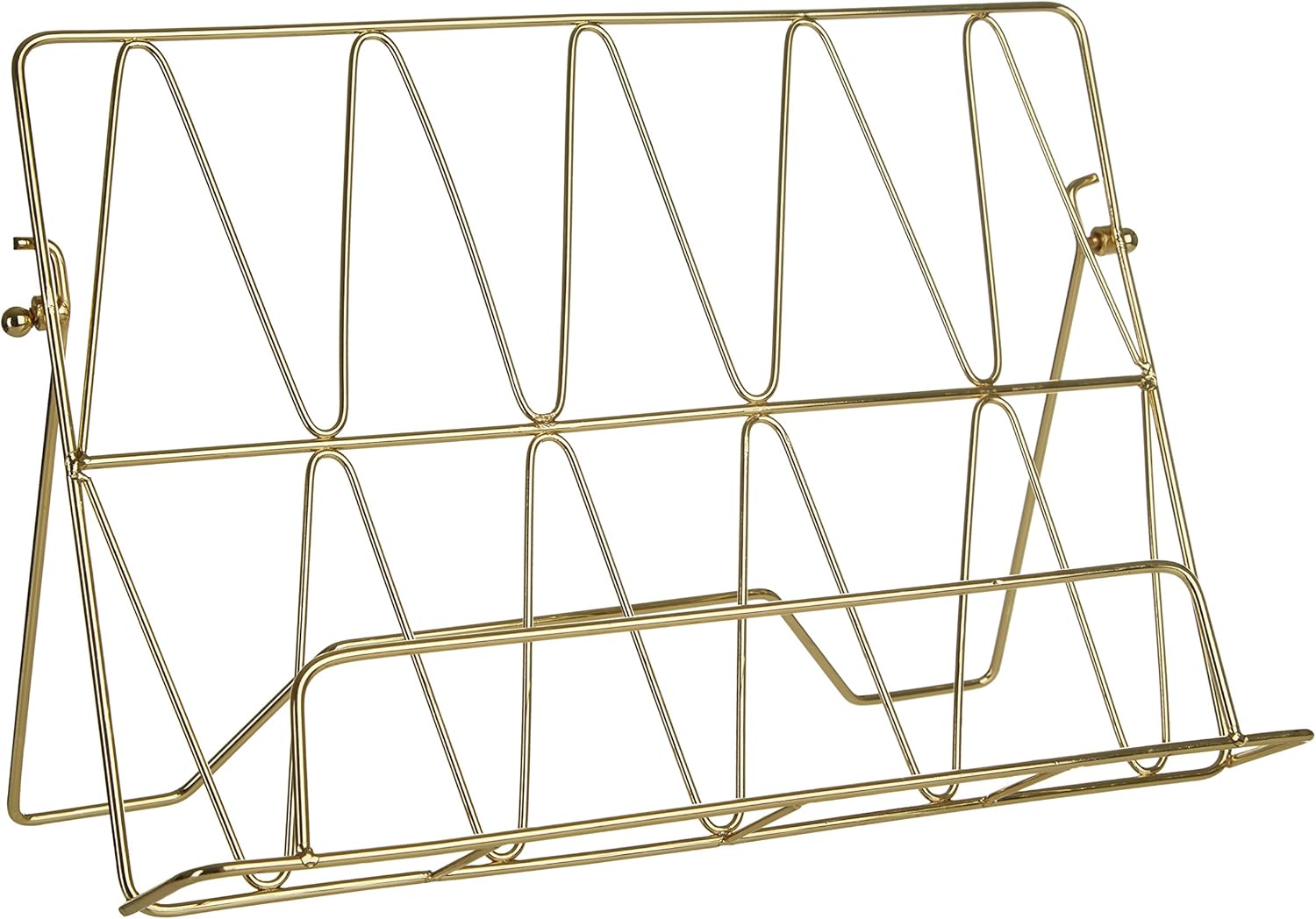 Sturdy Gold-Plated Kitchen Stand for Cookbooks