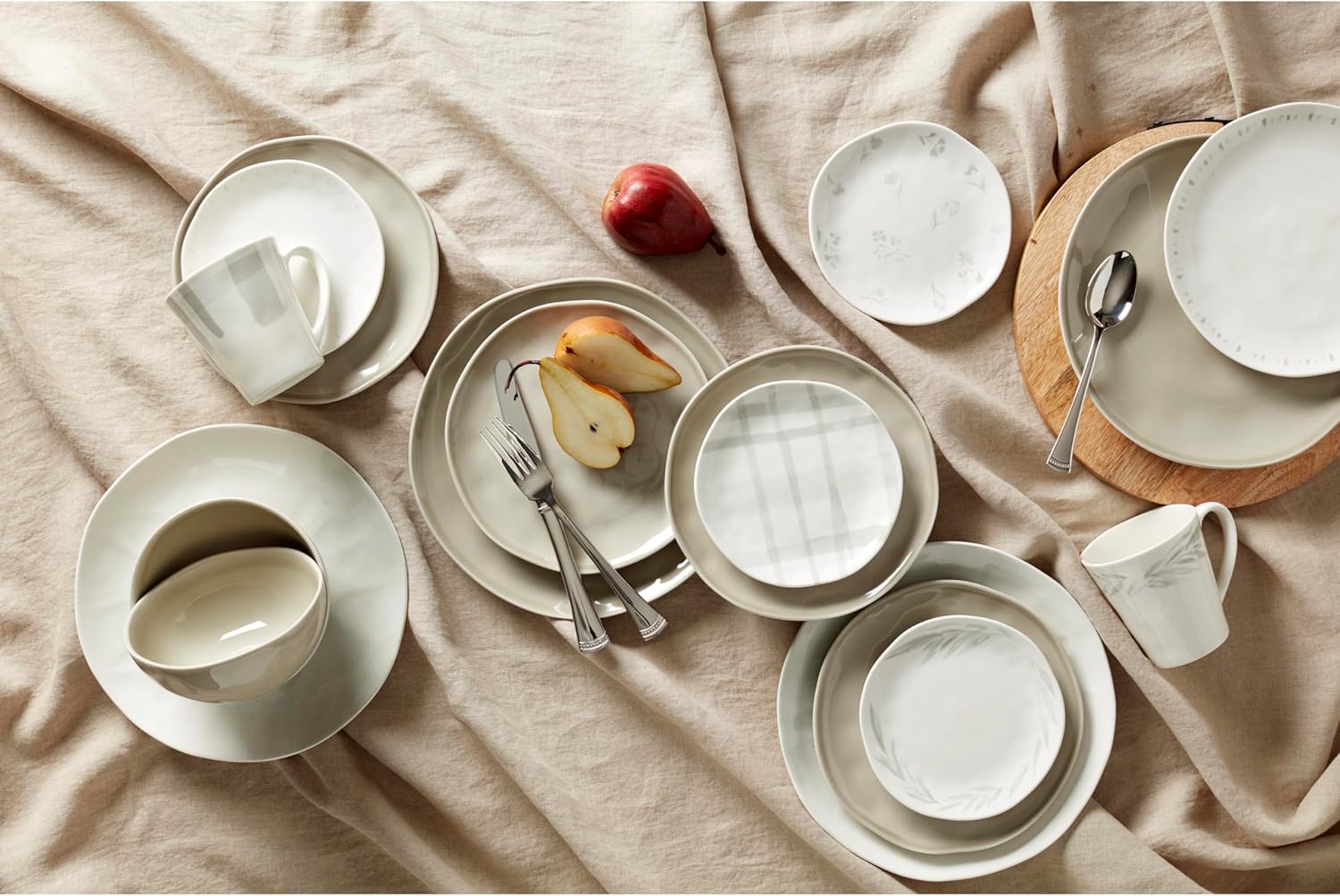 4-Piecelenox grey bay colors dinner plateskitchen essentials