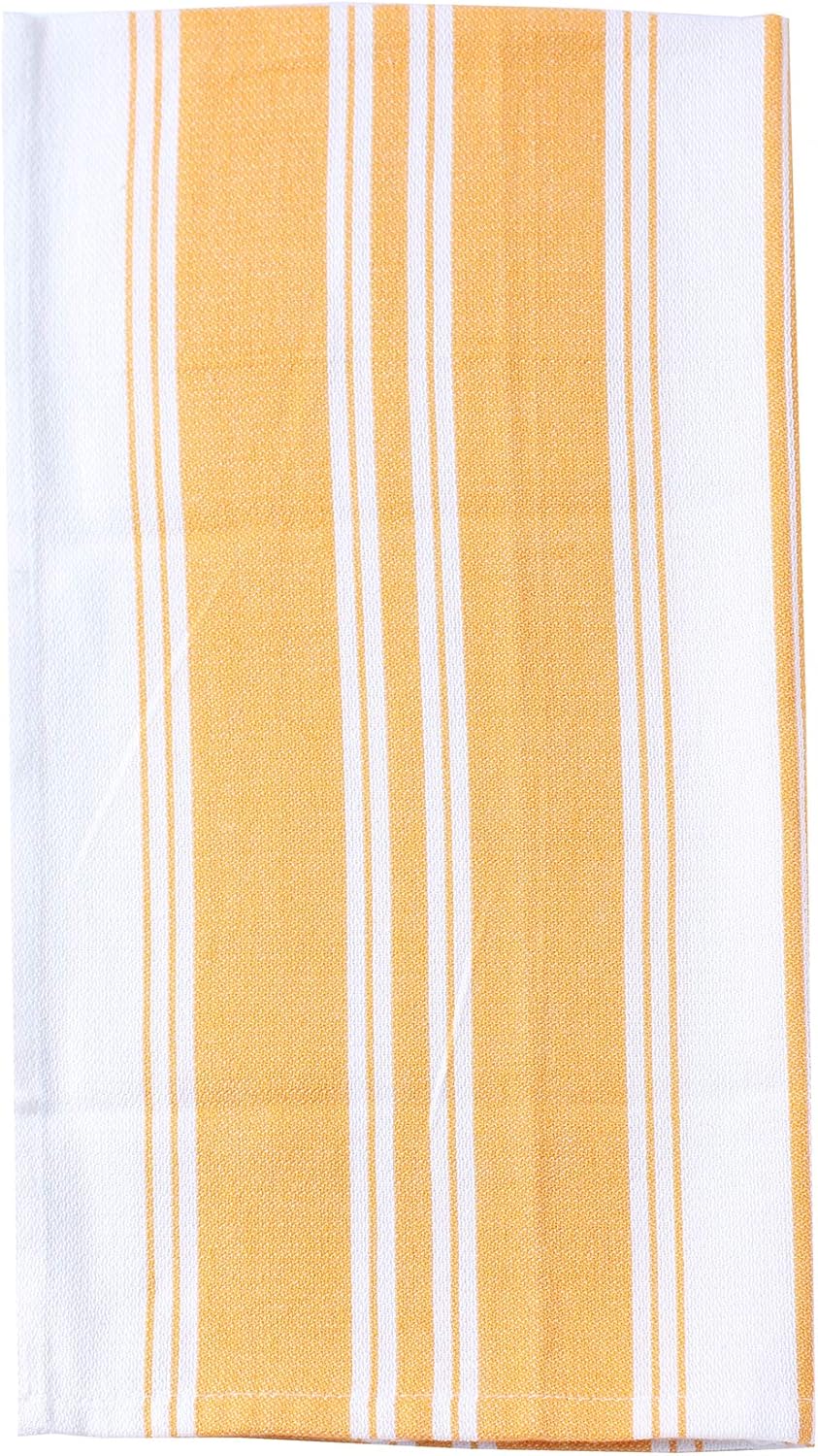 ACCENTHOME Cotton Hand Towels Set of 4 - Geometric Print Yellow