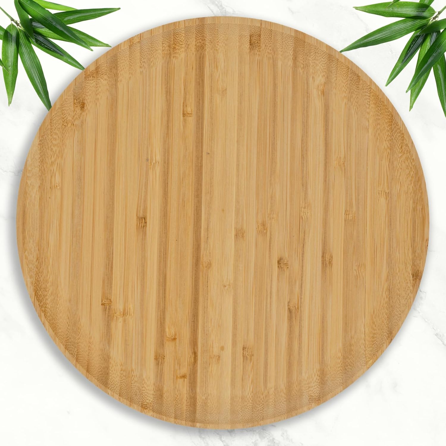 Eco-Friendly Bamboo Wood Plates Set Durable Dinner and Serving Trays