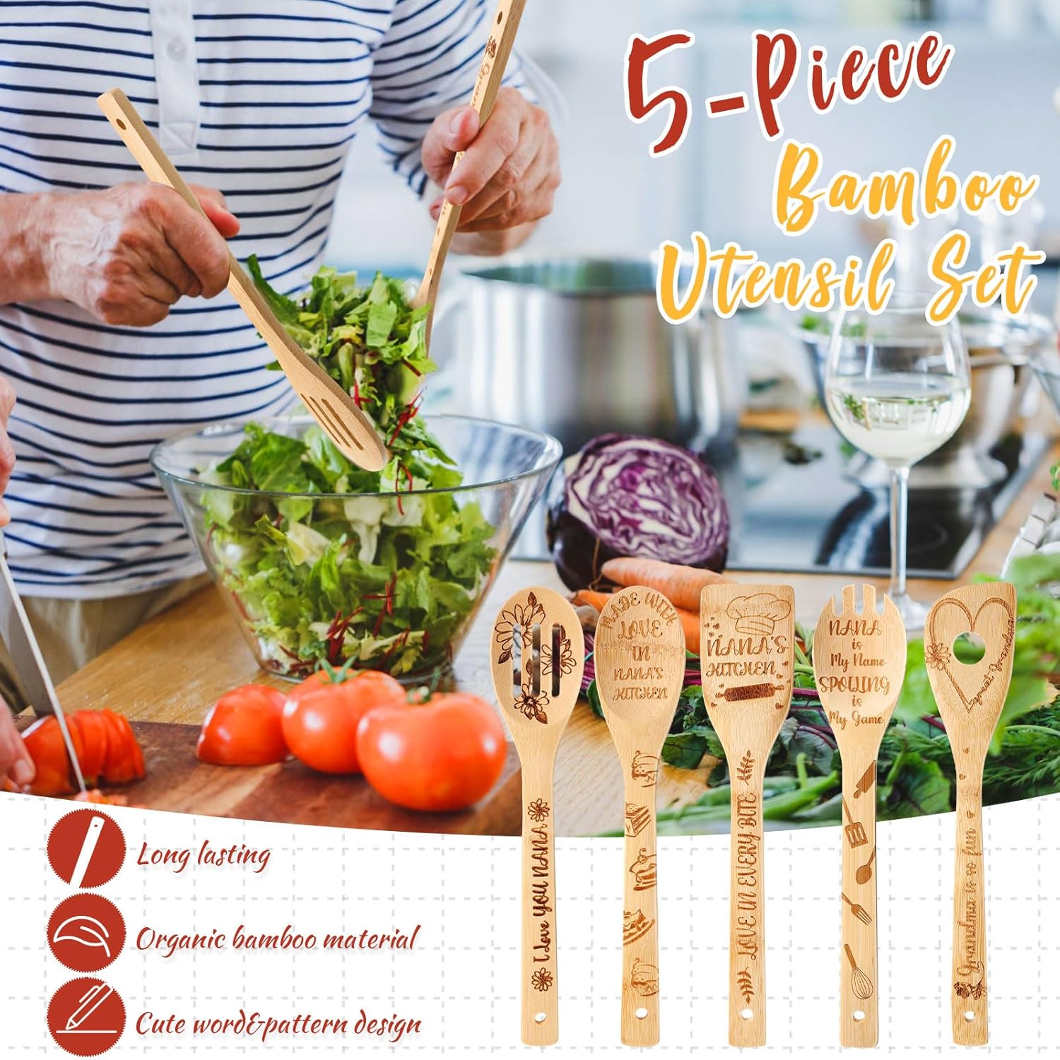 Suttmin Nanas Kitchen Gift Set for Grandmas Day
