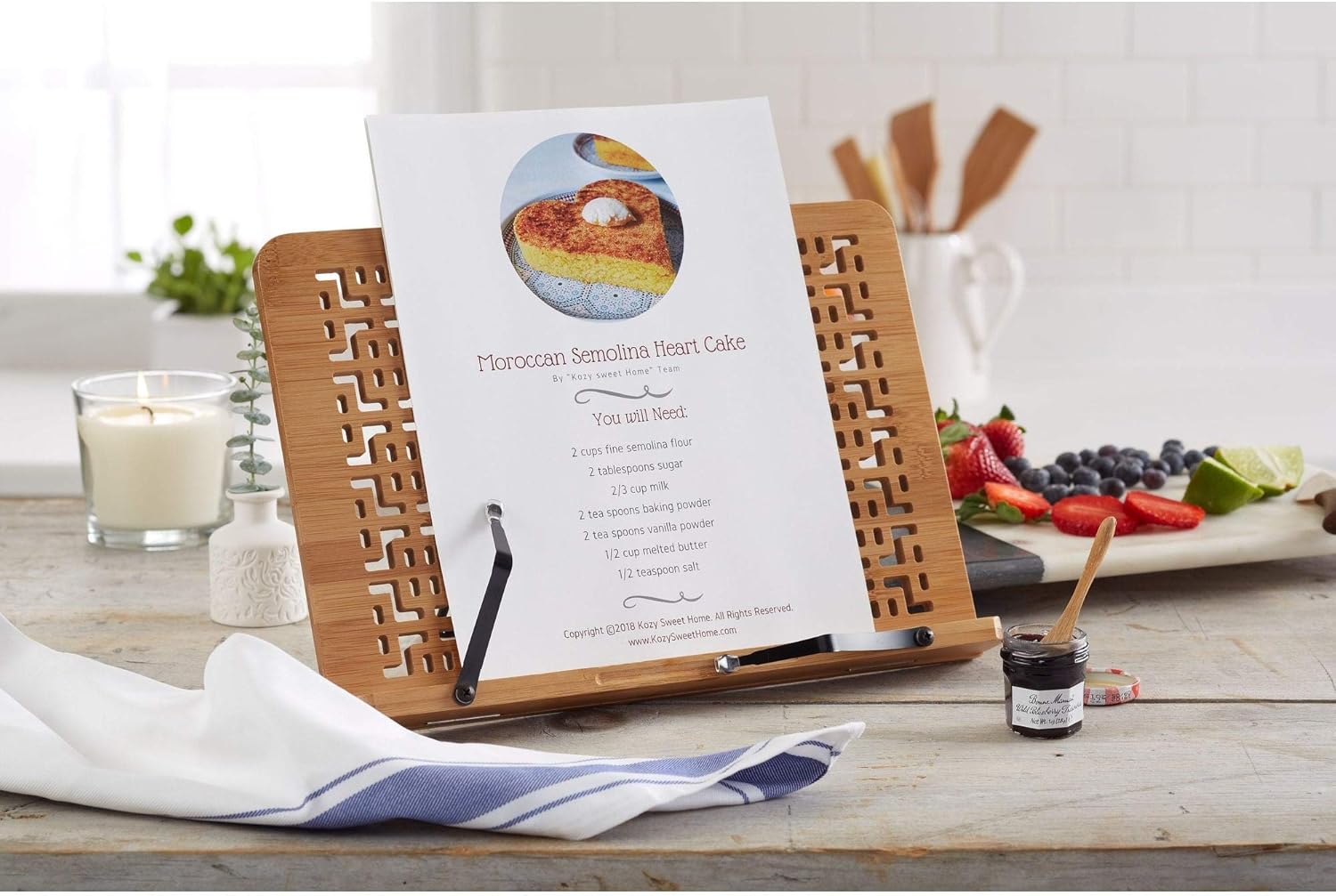 Organic Bamboo Book Stand