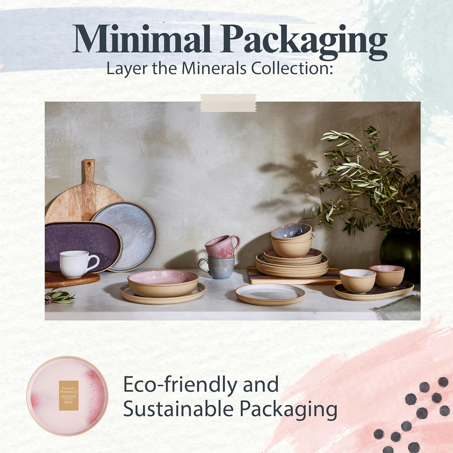 Stylish Portmeirion Minerals Dinner Plate Set