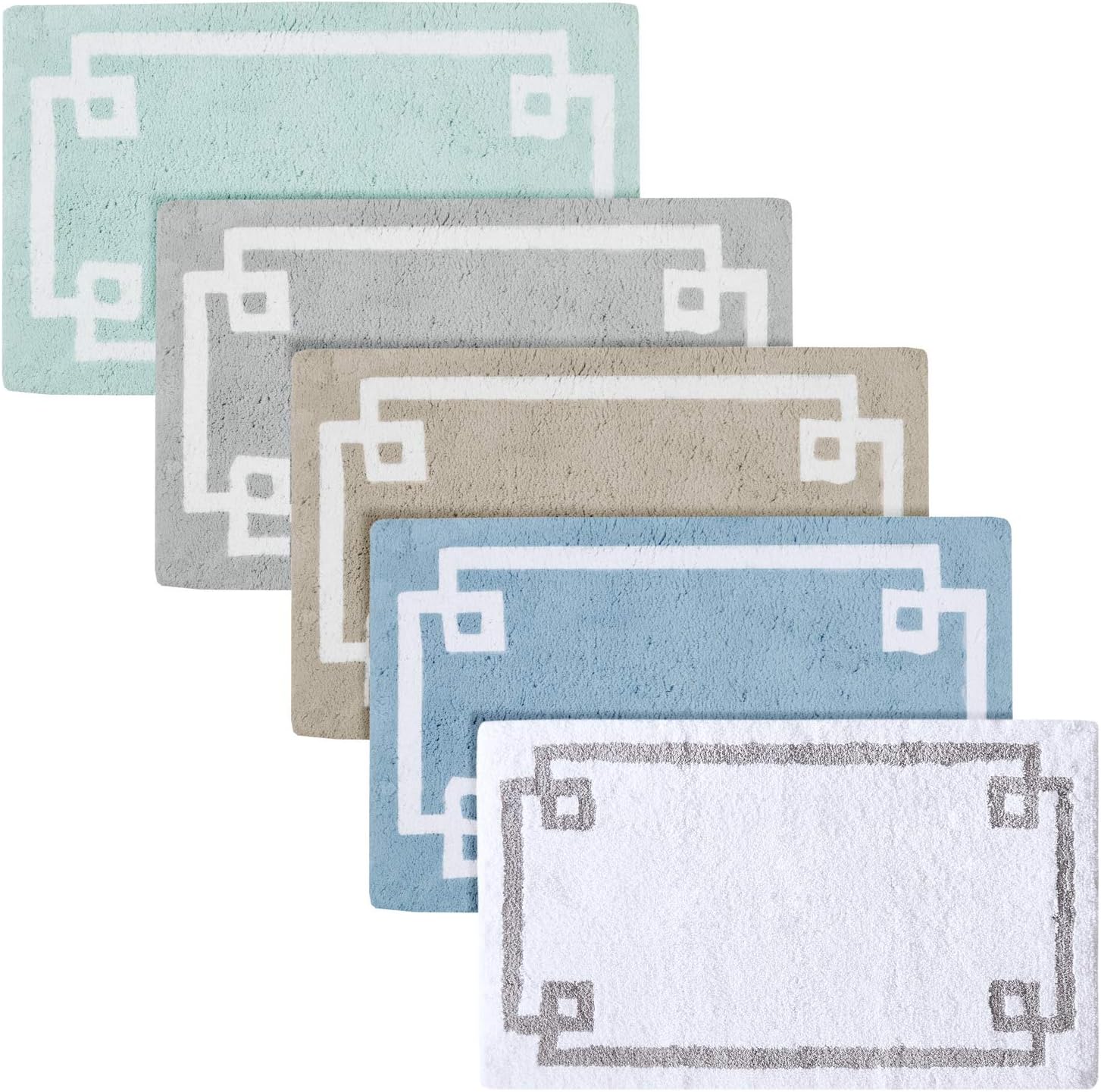 Madison Park Evan Bath Rug 20x30 Blue