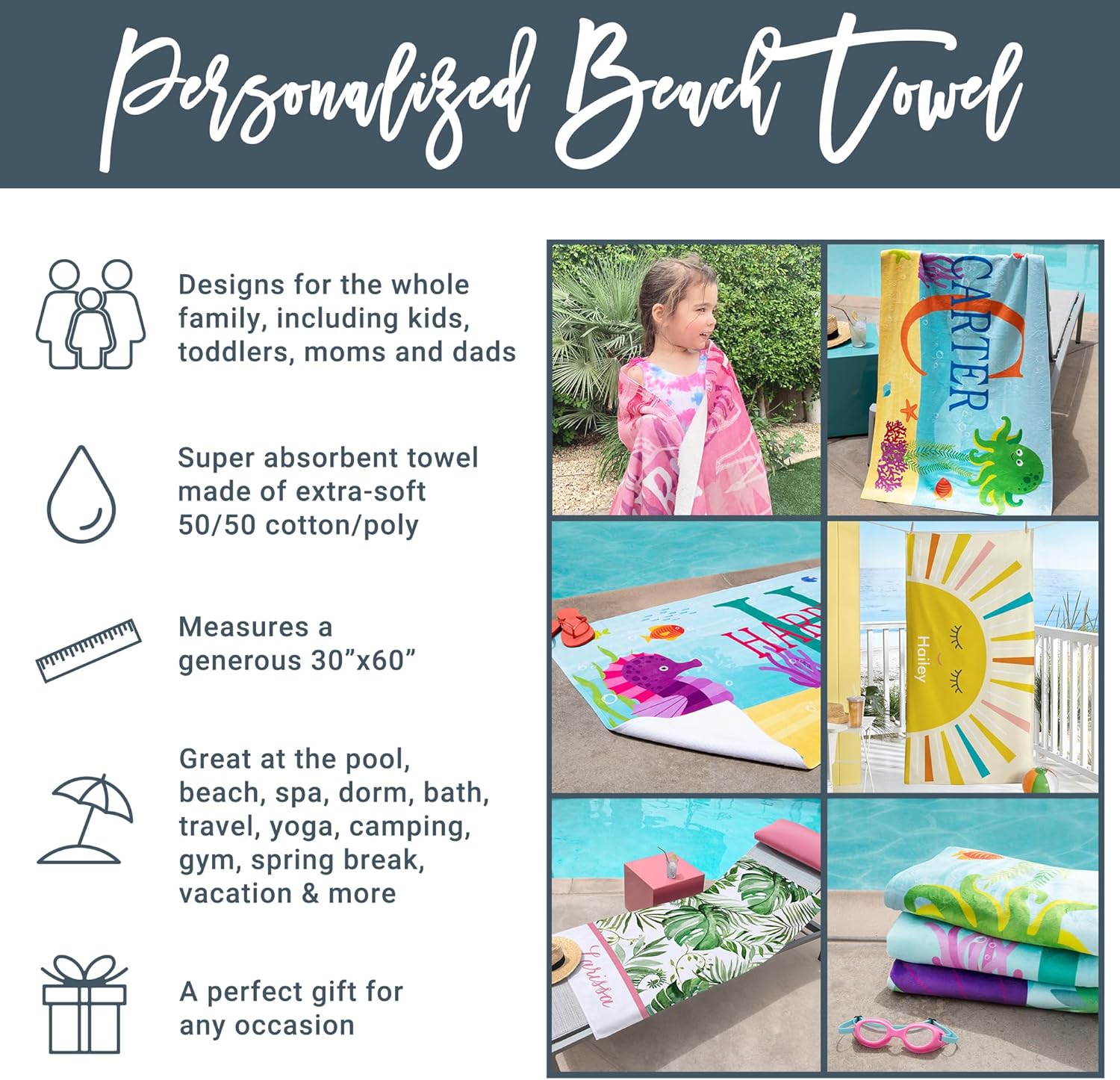 Personalized Roadtrip Beach Towel