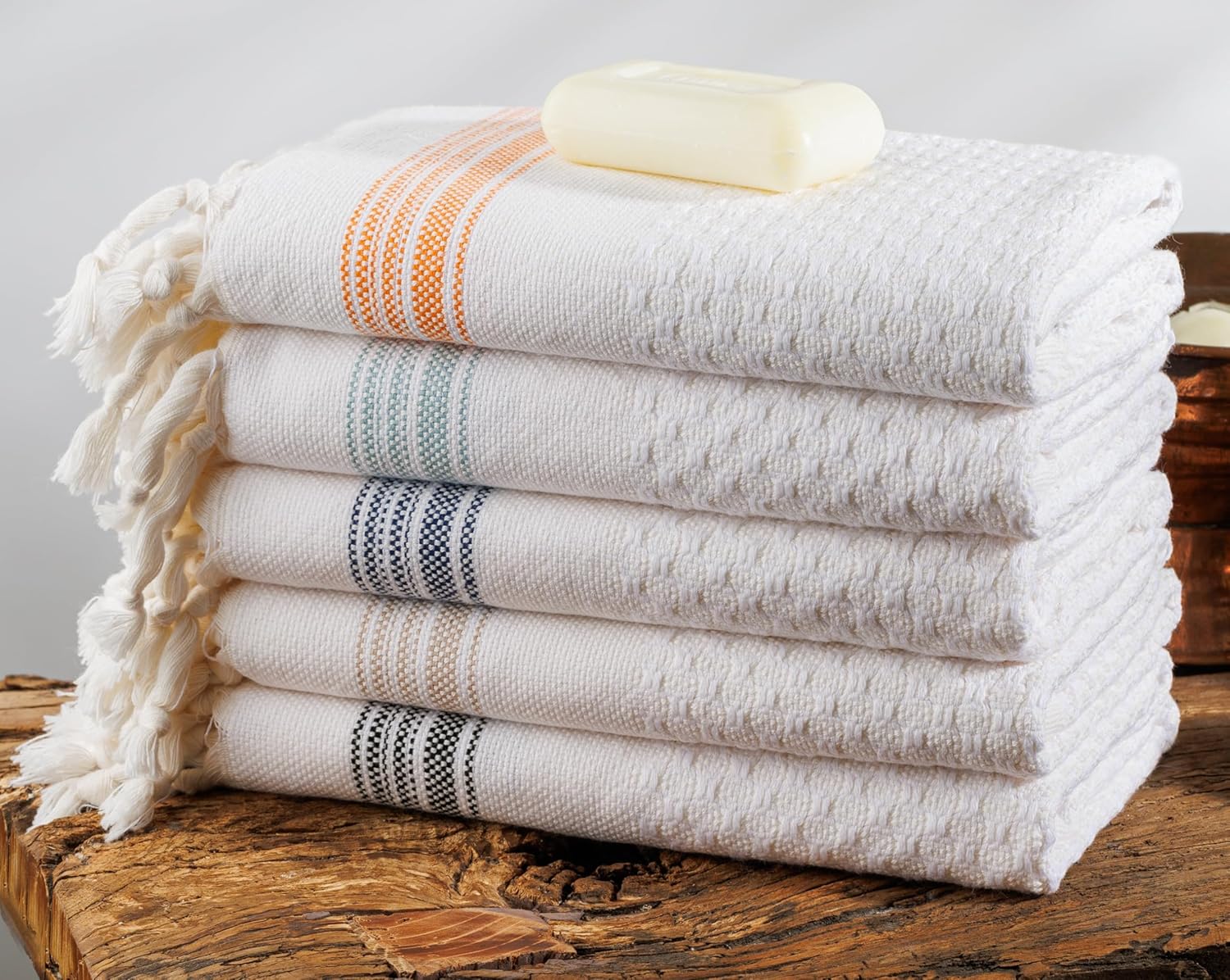 DEMMEX - Luxury Waffle cotton Bubbles Turkish Hand Towels